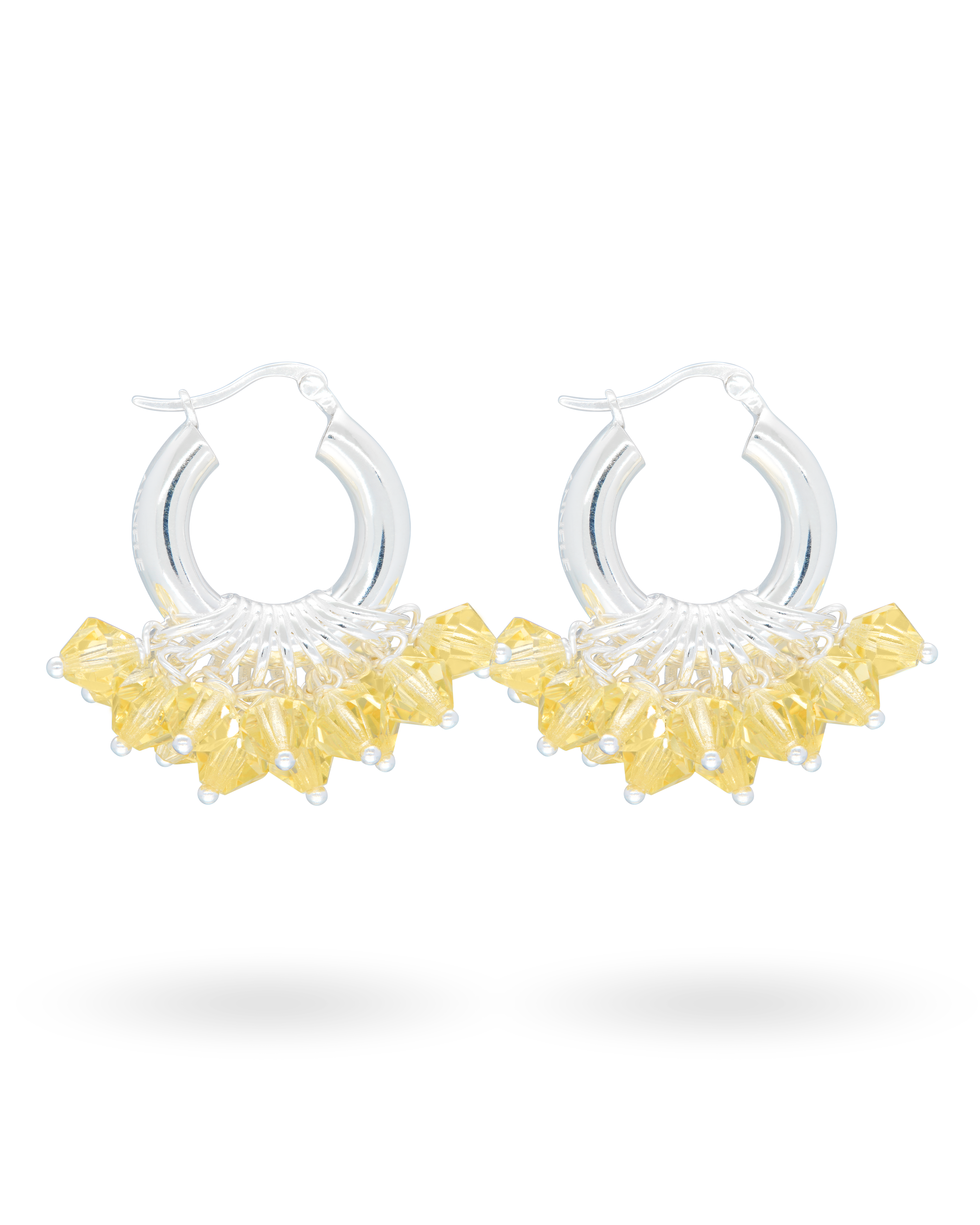 Buttercream Buff Earrings in Silver