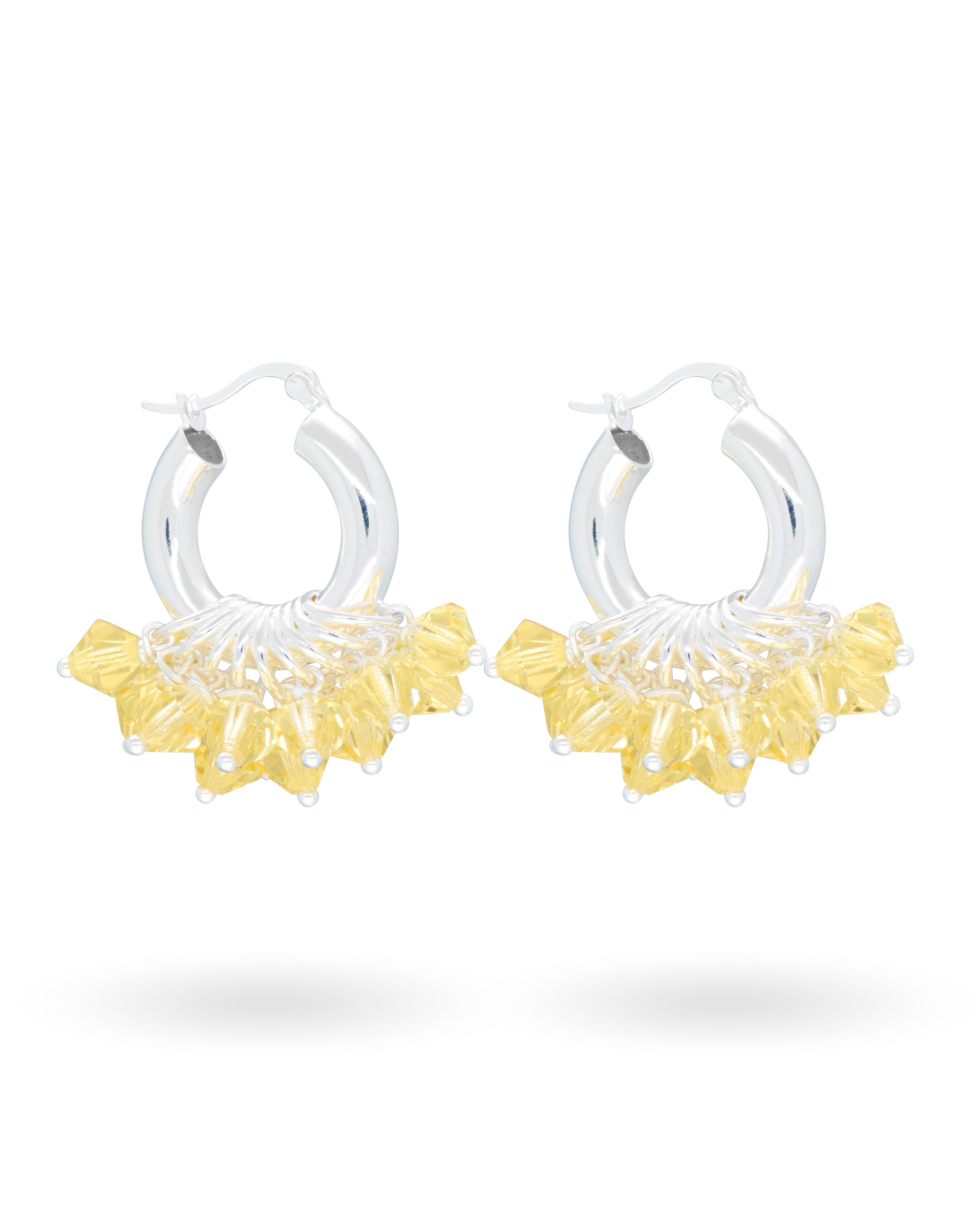 Buttercream Buff Earrings in Silver