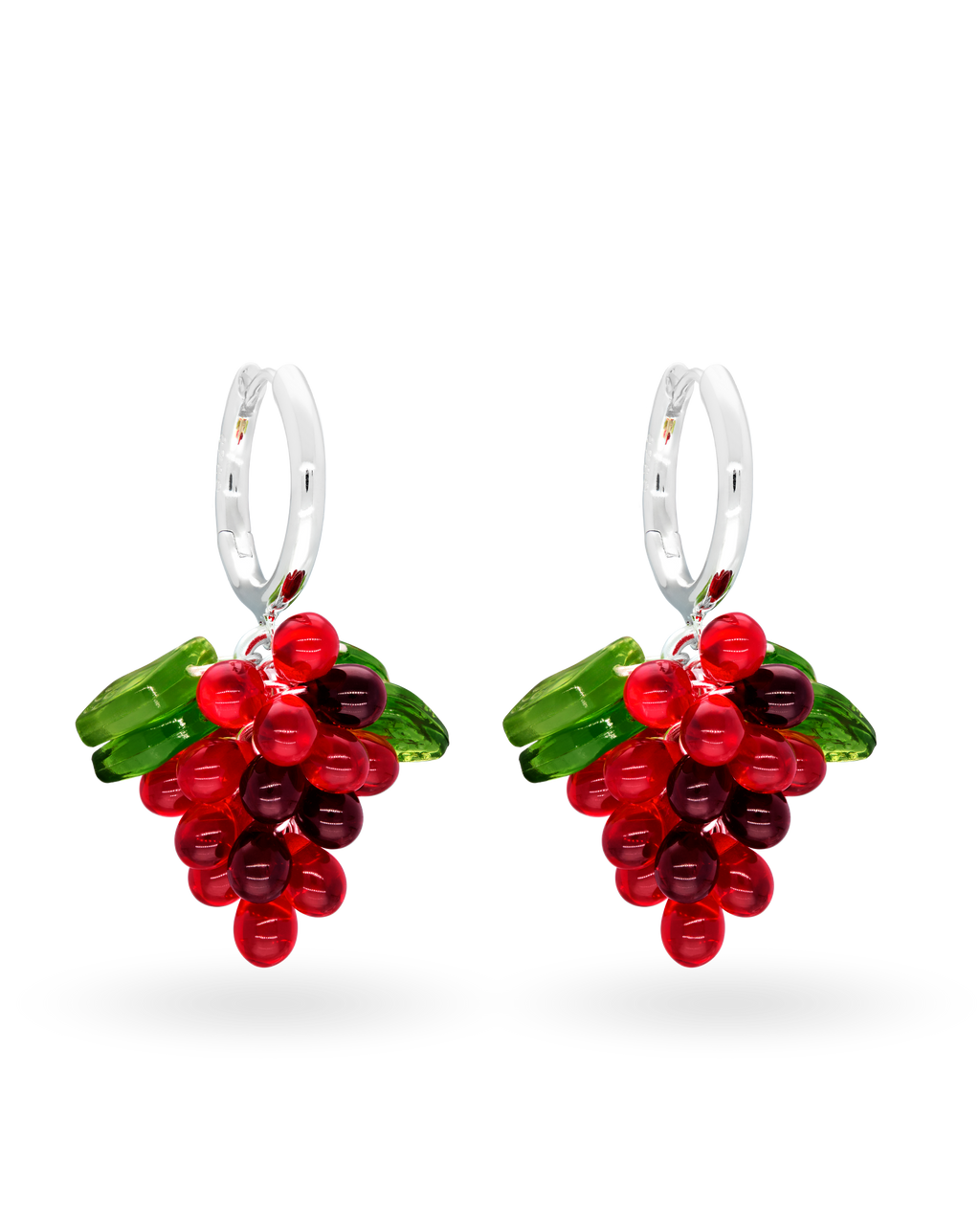 Candy Currant Jelly Earrings in Silver