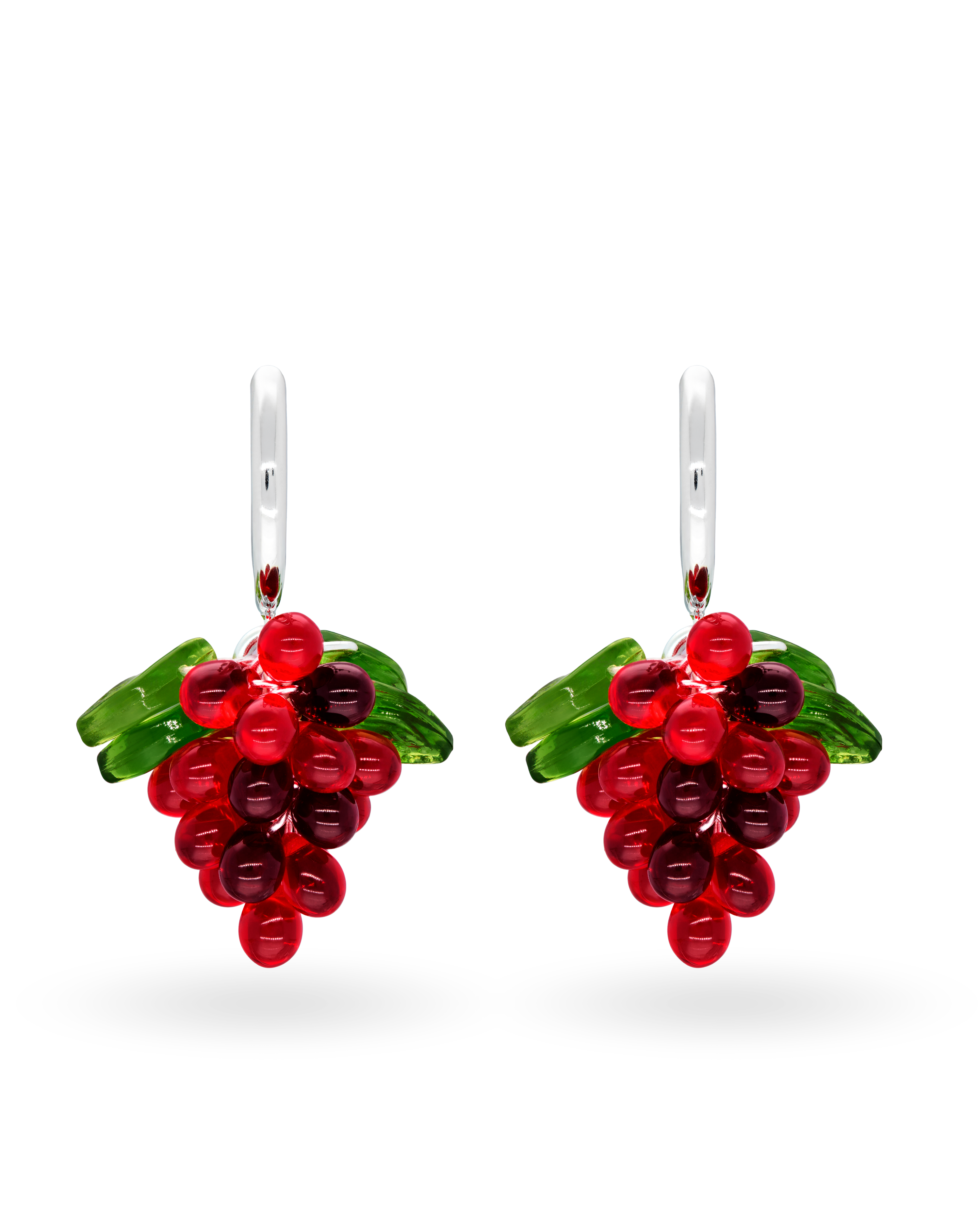 Candy Currant Jelly Earrings in Silver