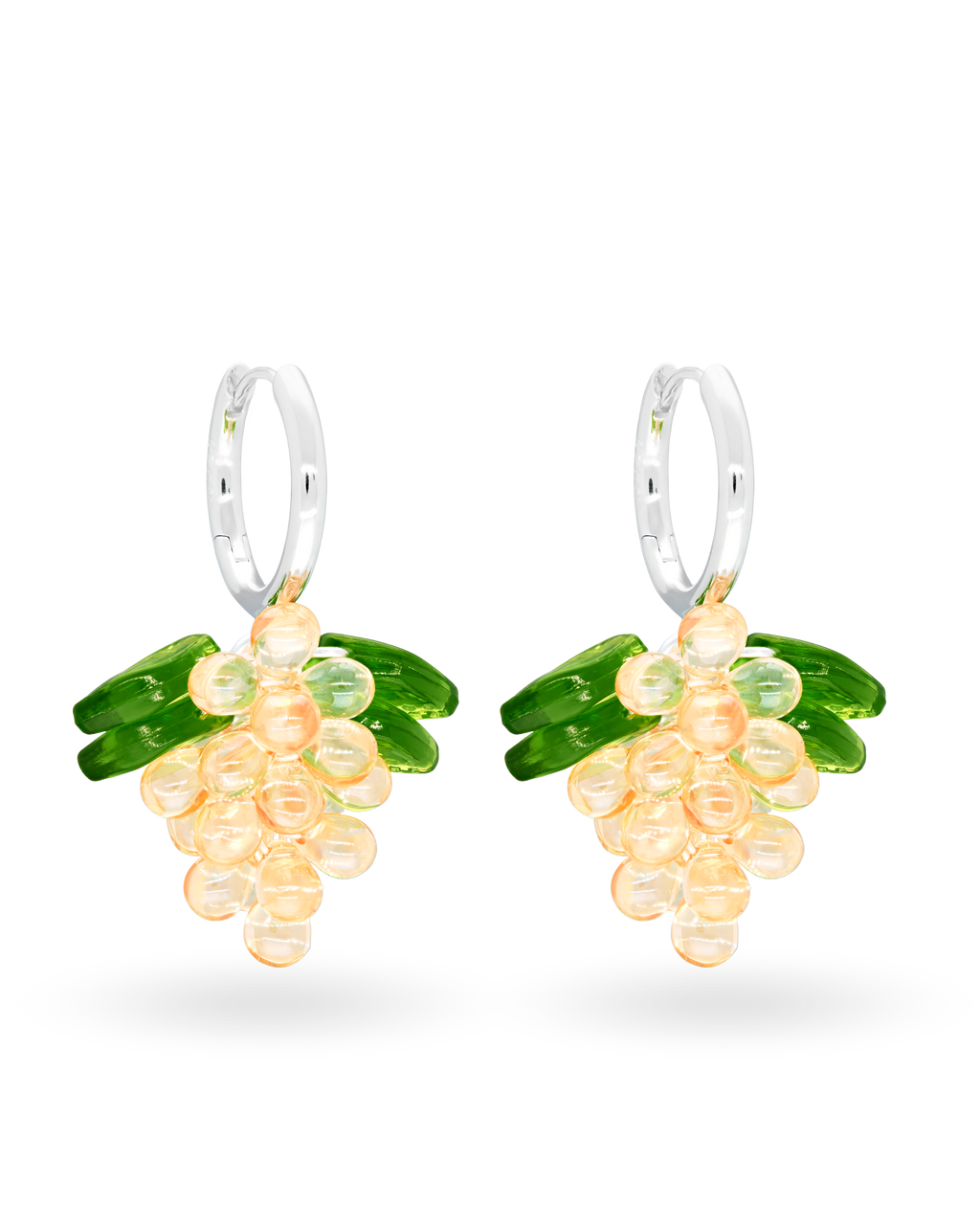 Champagne Jelly Earrings in Silver