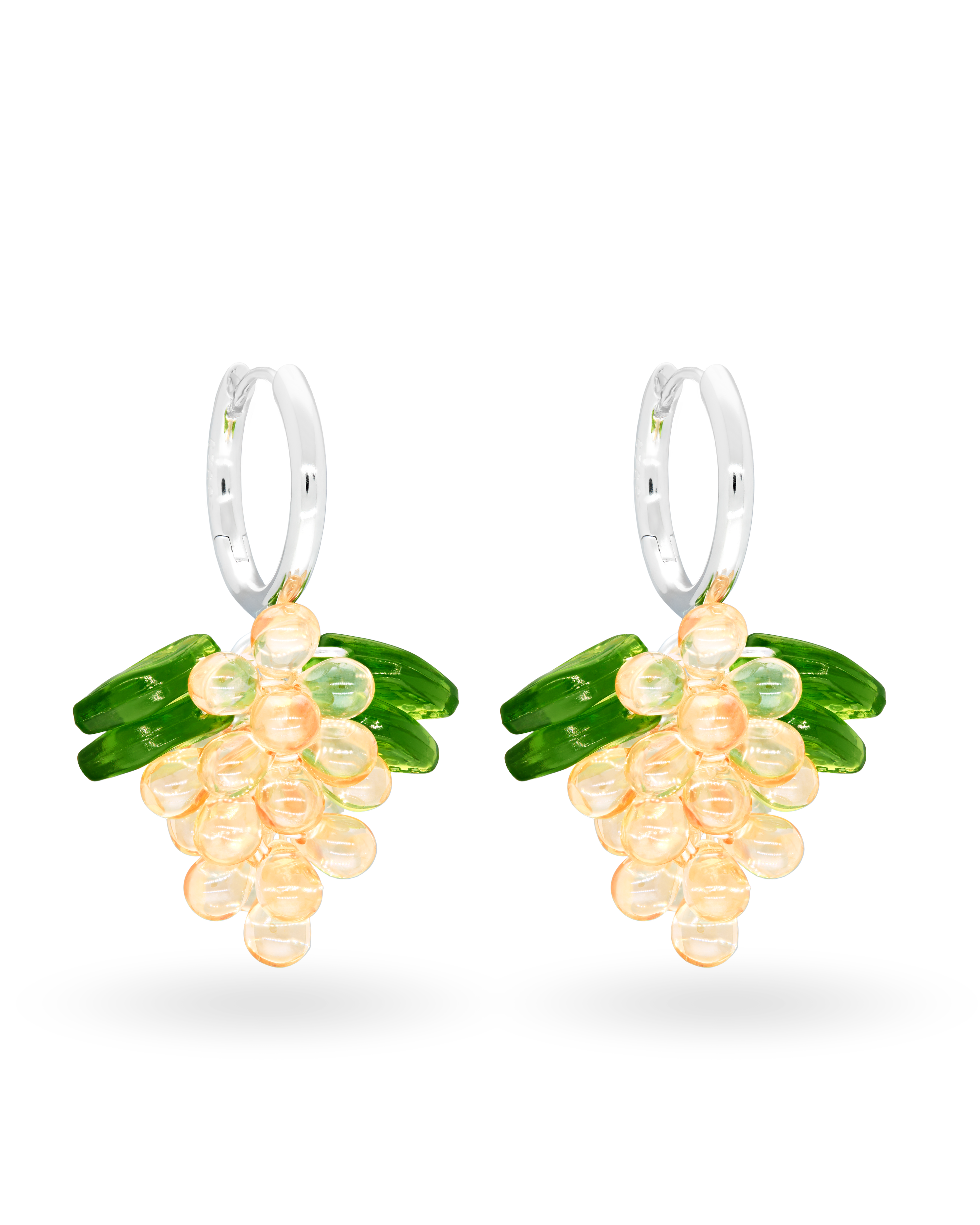 Champagne Jelly Earrings in Silver