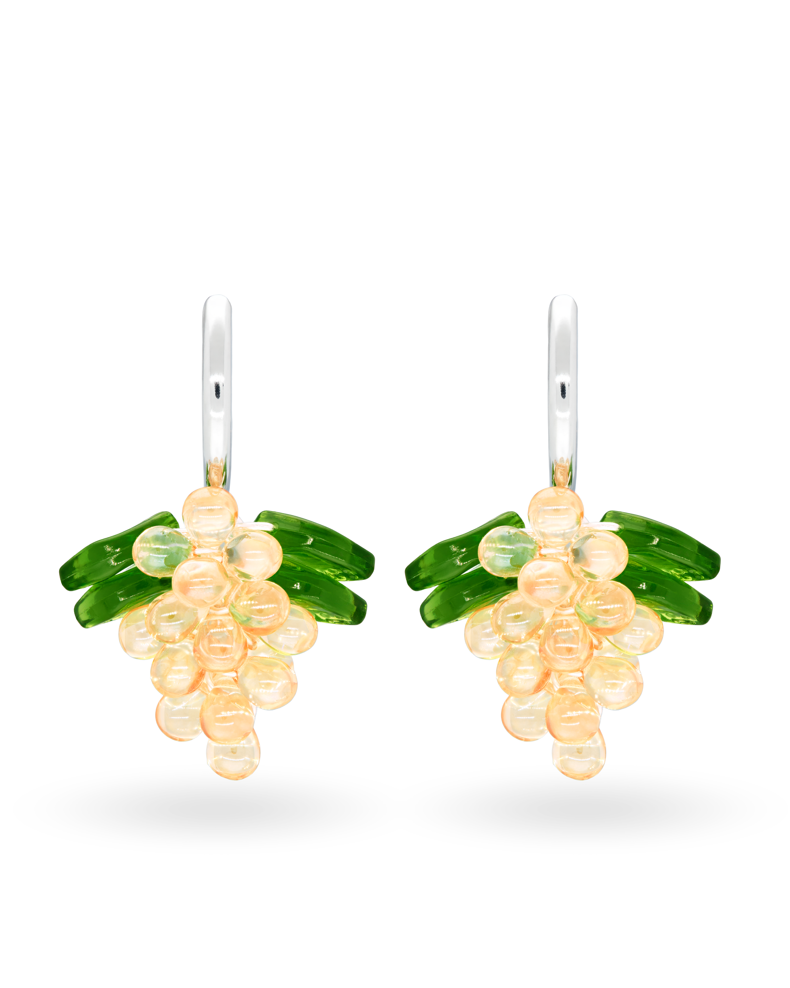Champagne Jelly Earrings in Silver