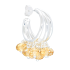 Cream Supreme Earrings in Silver