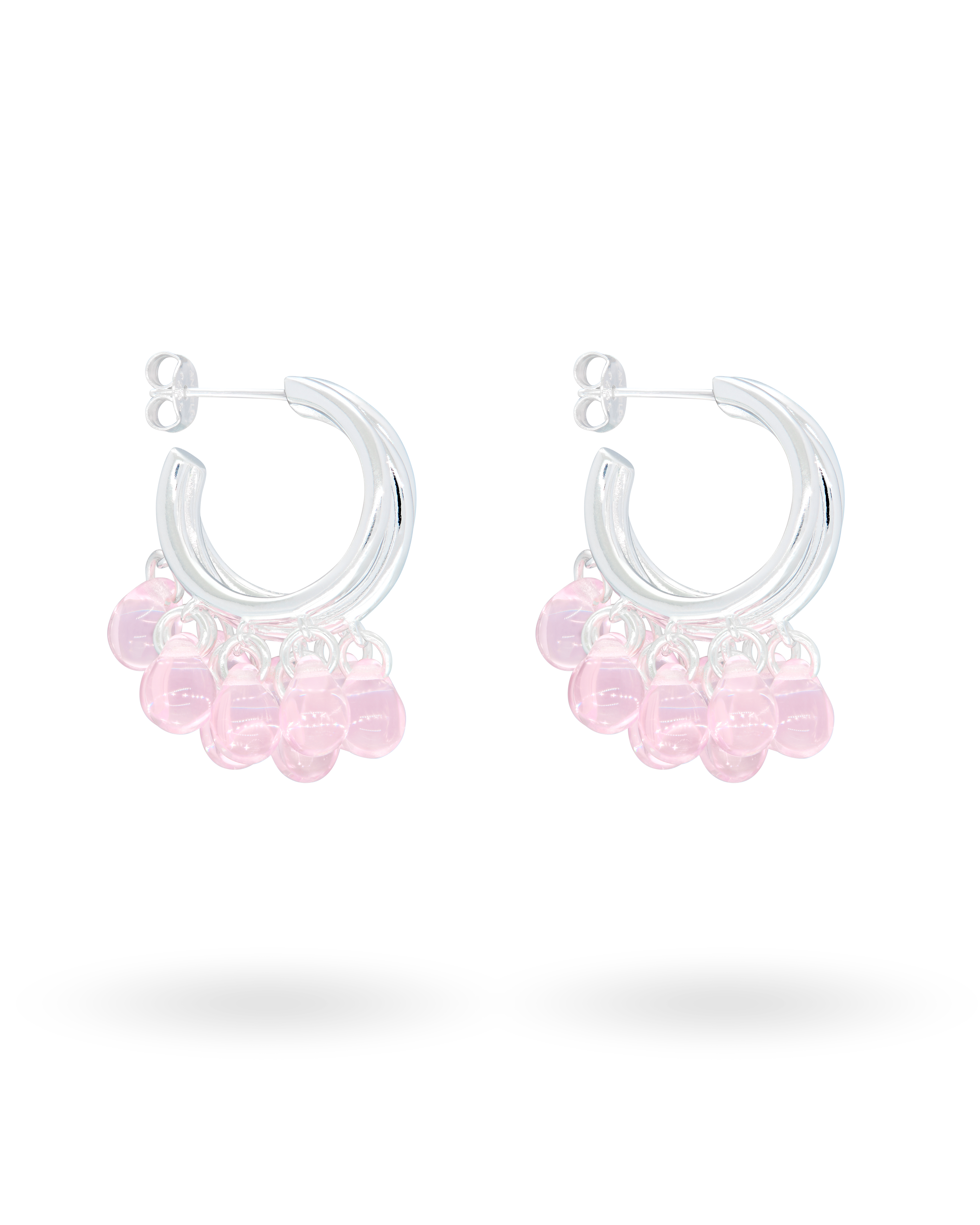 Fluffy Muffin Earrings in Silver