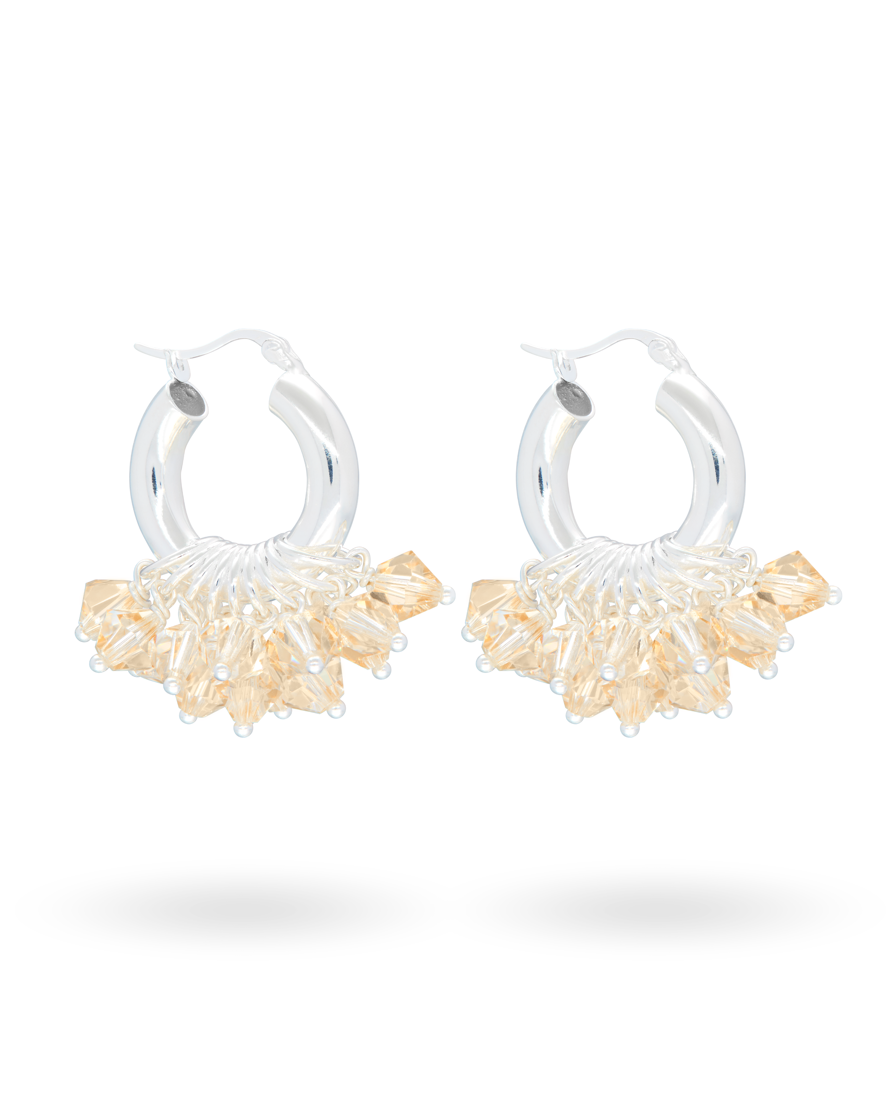 Golden Goddess Earrings in Silver