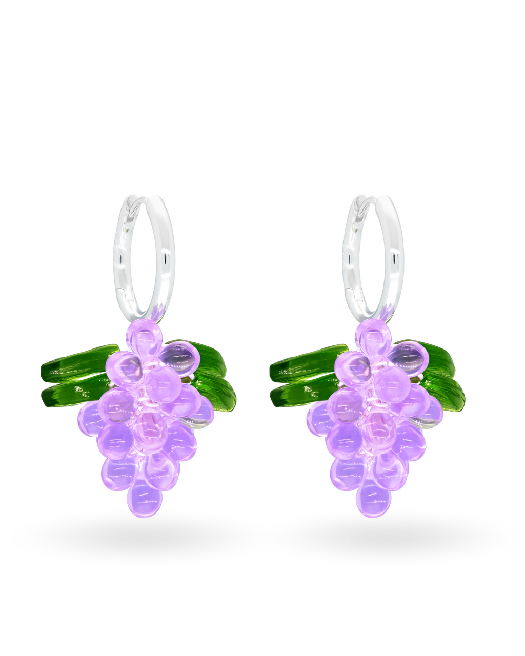 Lavender Jelly Earrings in Silver