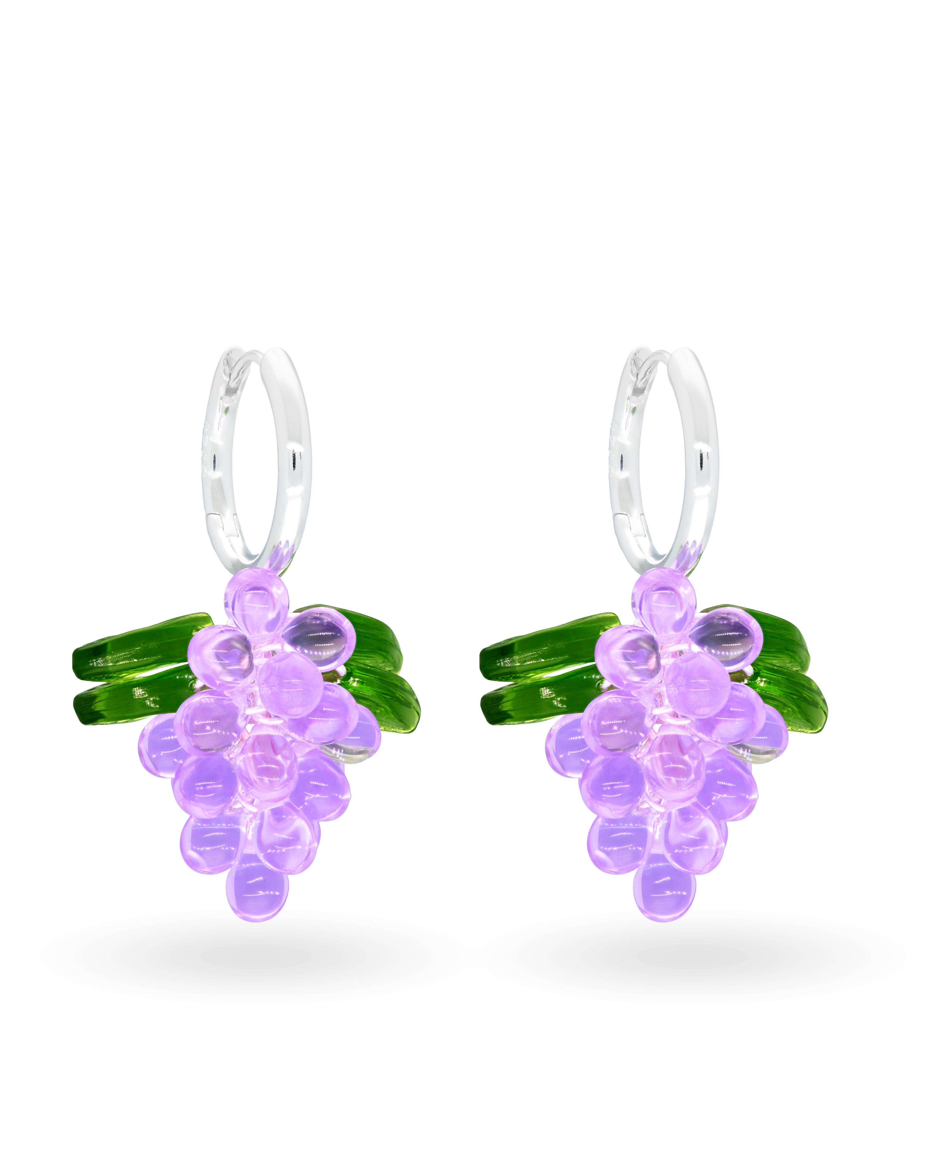 Lavender Jelly Earrings in Silver