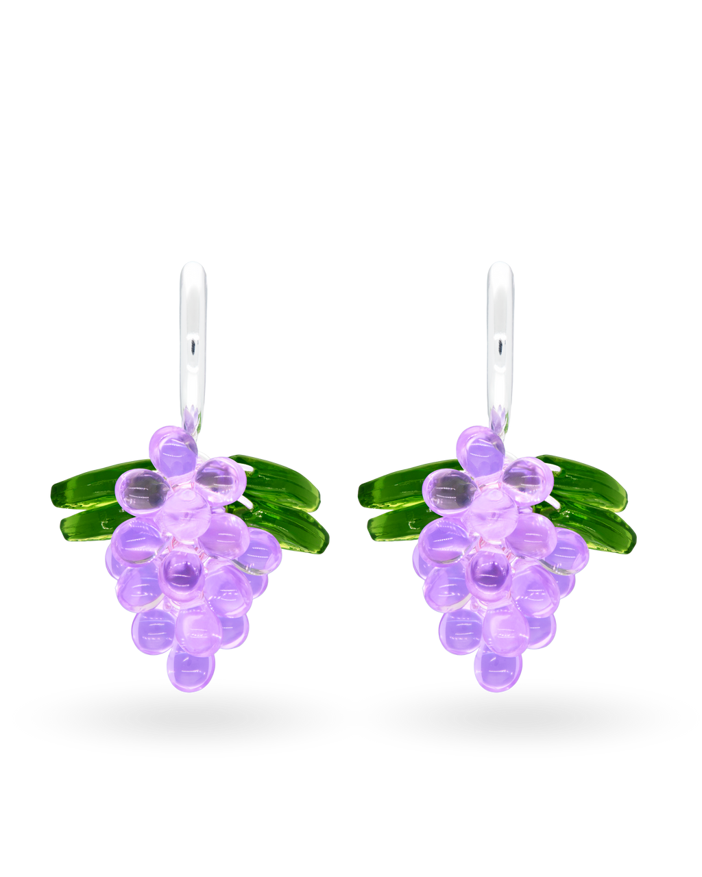 Lavender Jelly Earrings in Silver