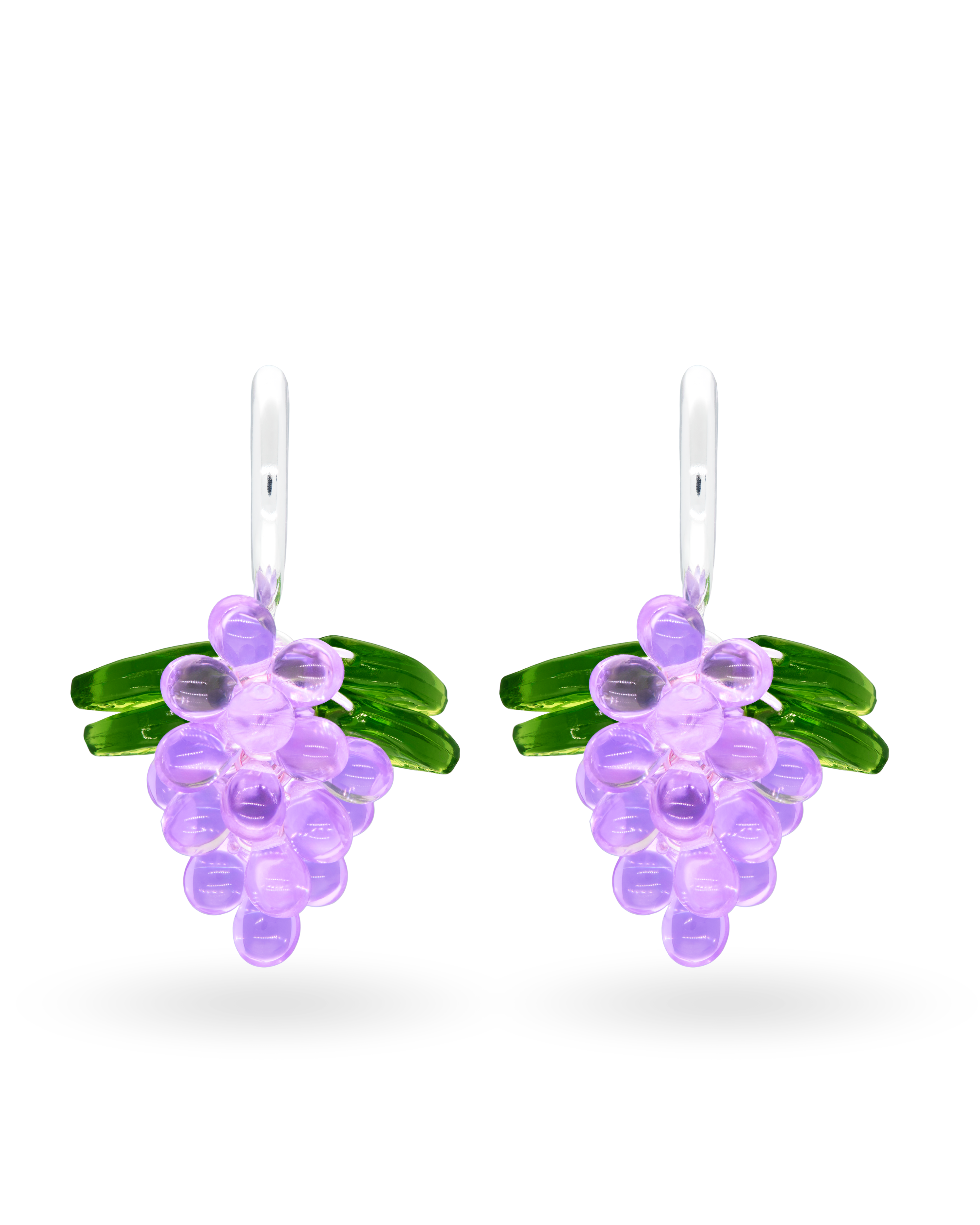 Lavender Jelly Earrings in Silver