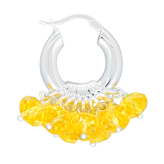 Lemonade Fuzz Earrings in Silver
