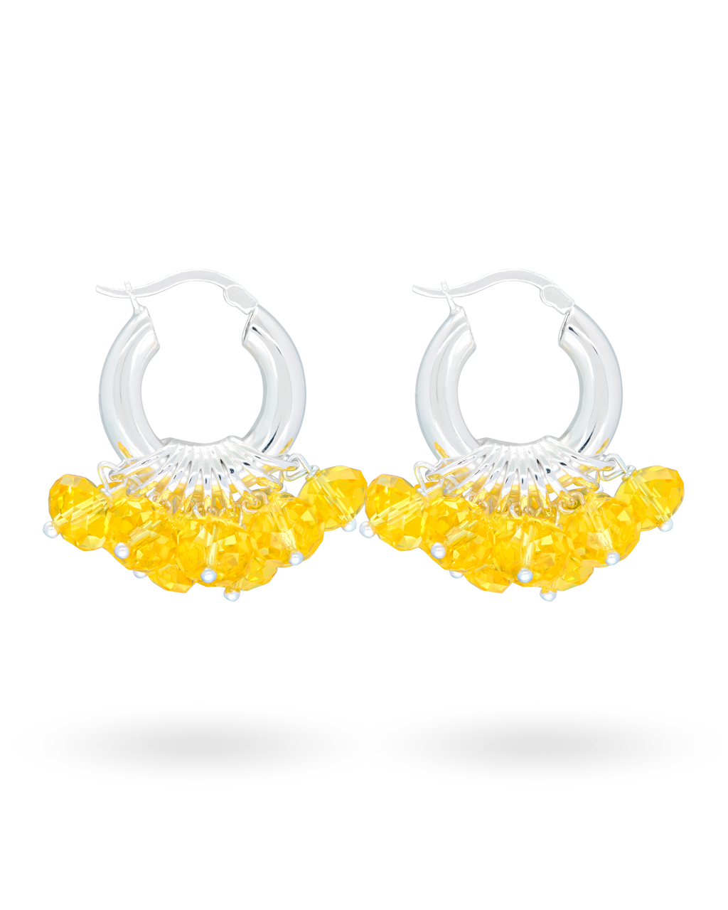 Lemonade Fuzz Earrings in Silver