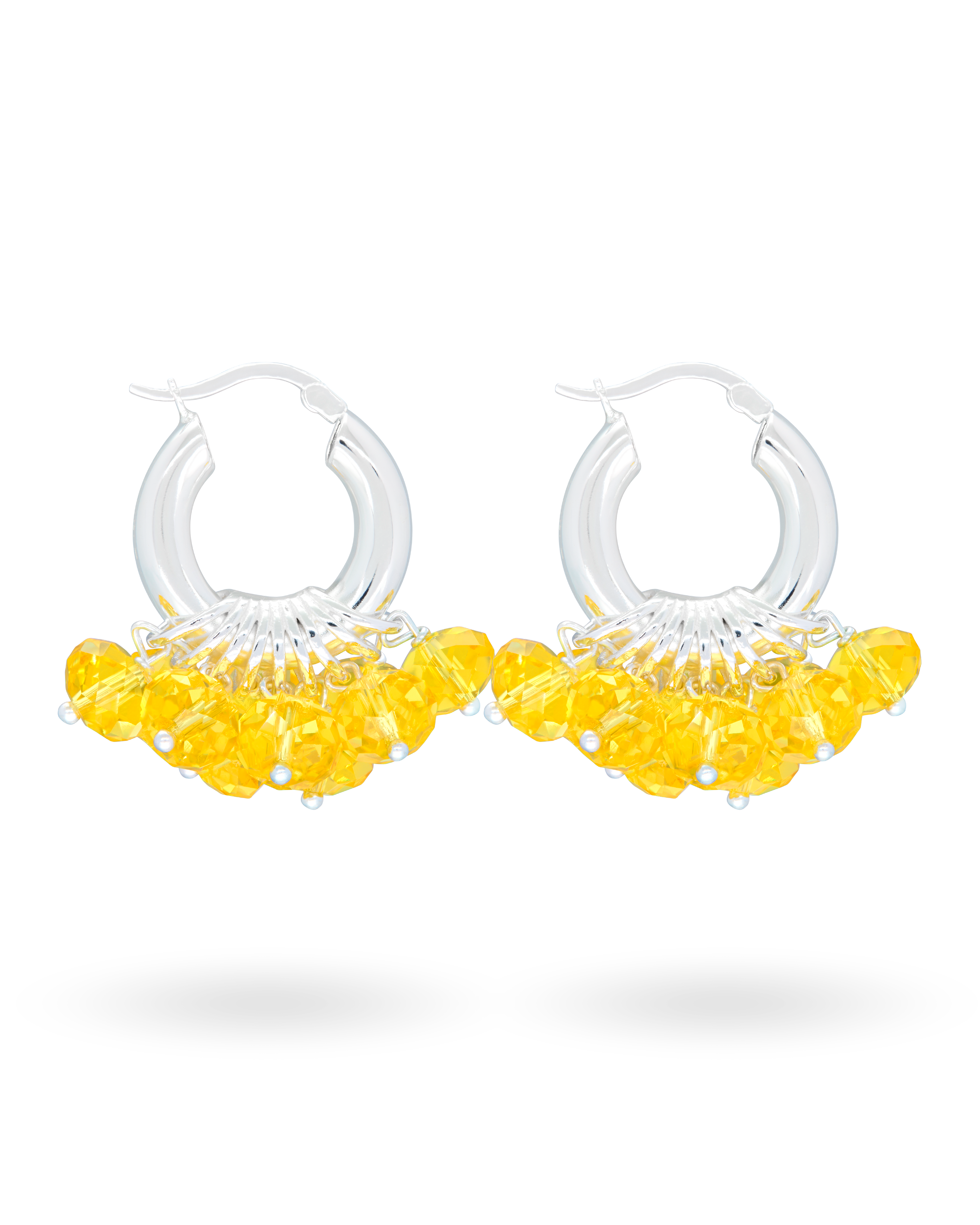 Lemonade Fuzz Earrings in Silver