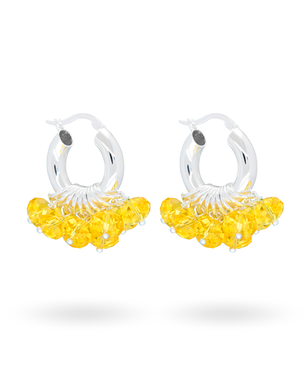 Lemonade Fuzz Earrings in Silver