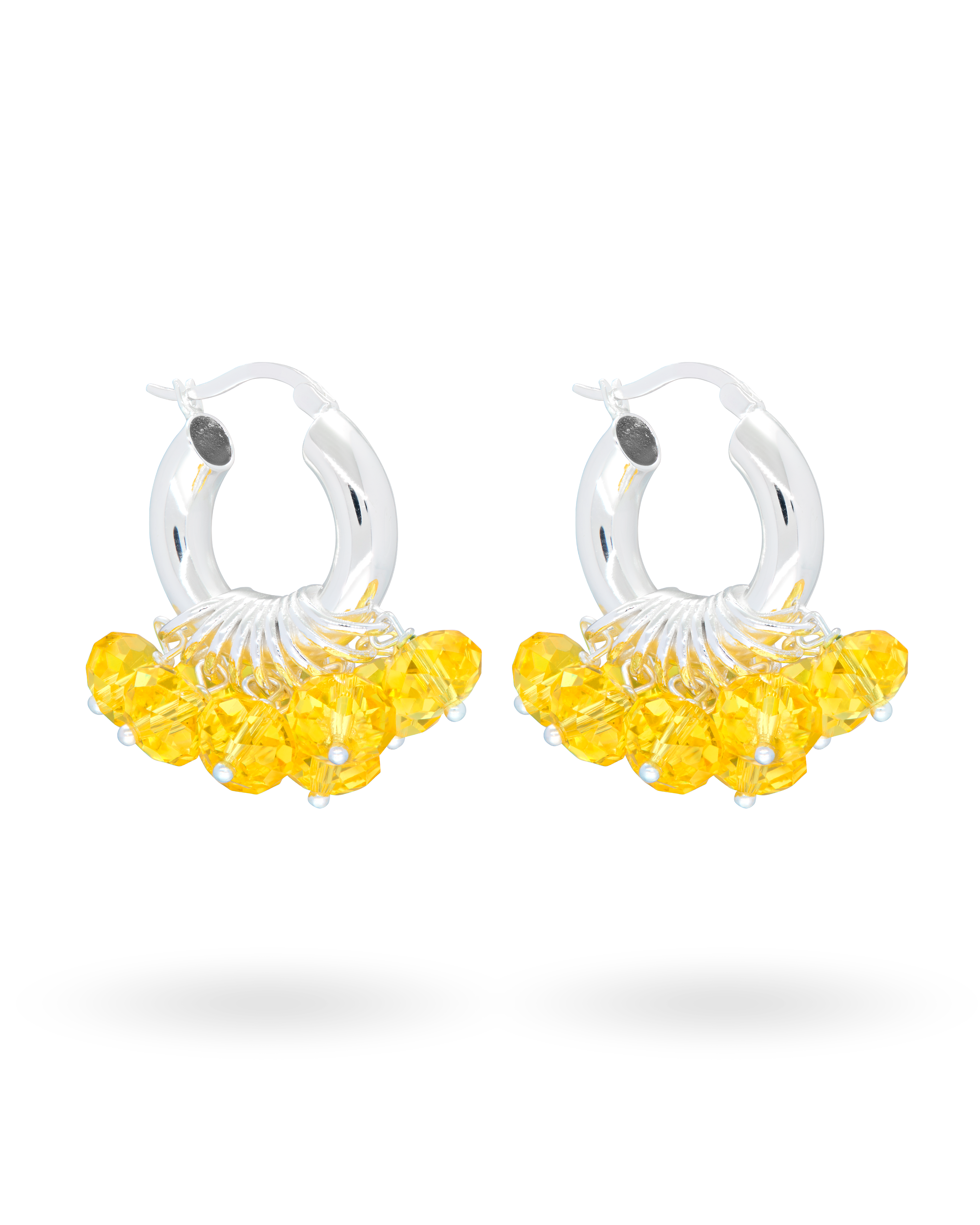 Lemonade Fuzz Earrings in Silver