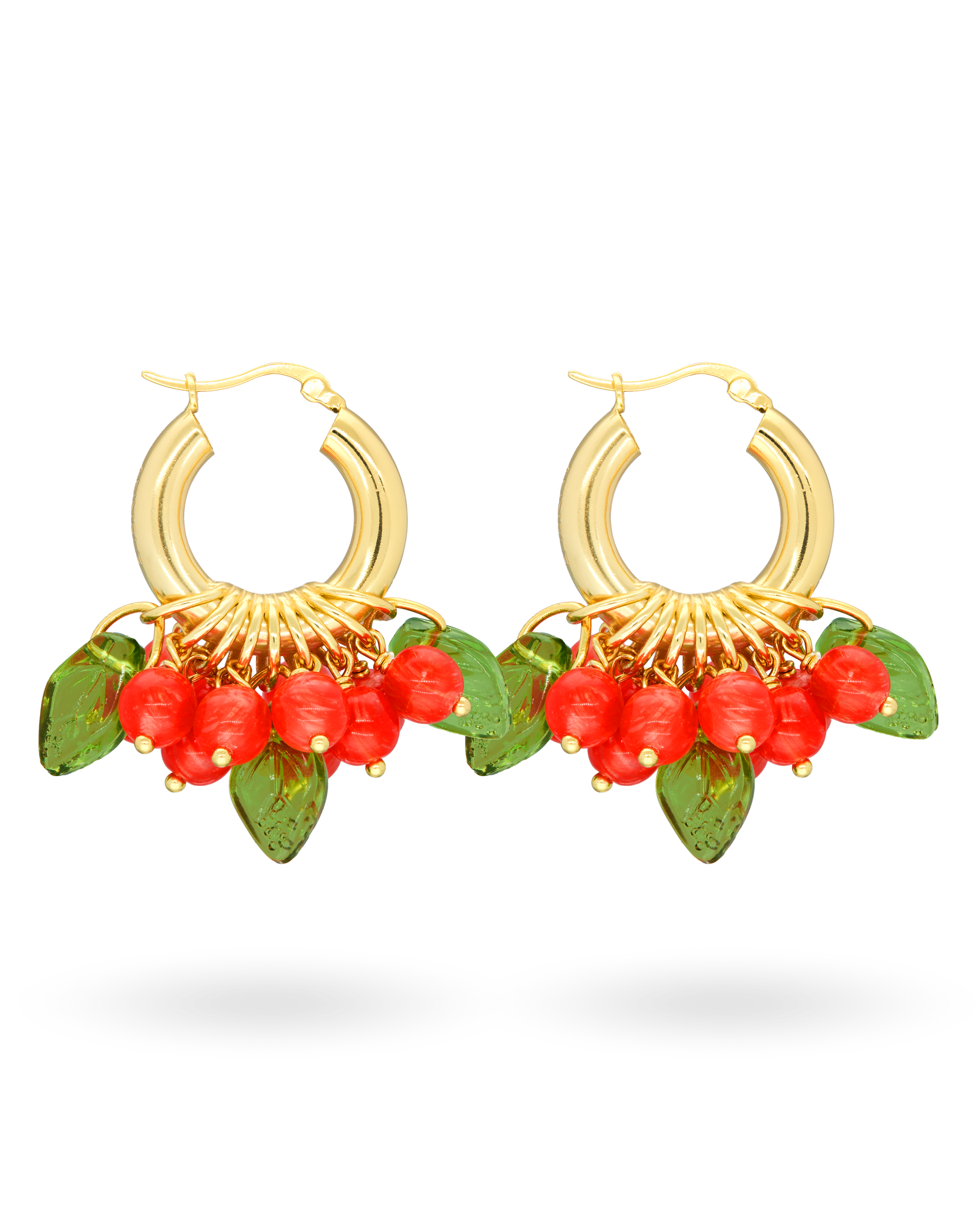 Lingonberry Beret Earrings