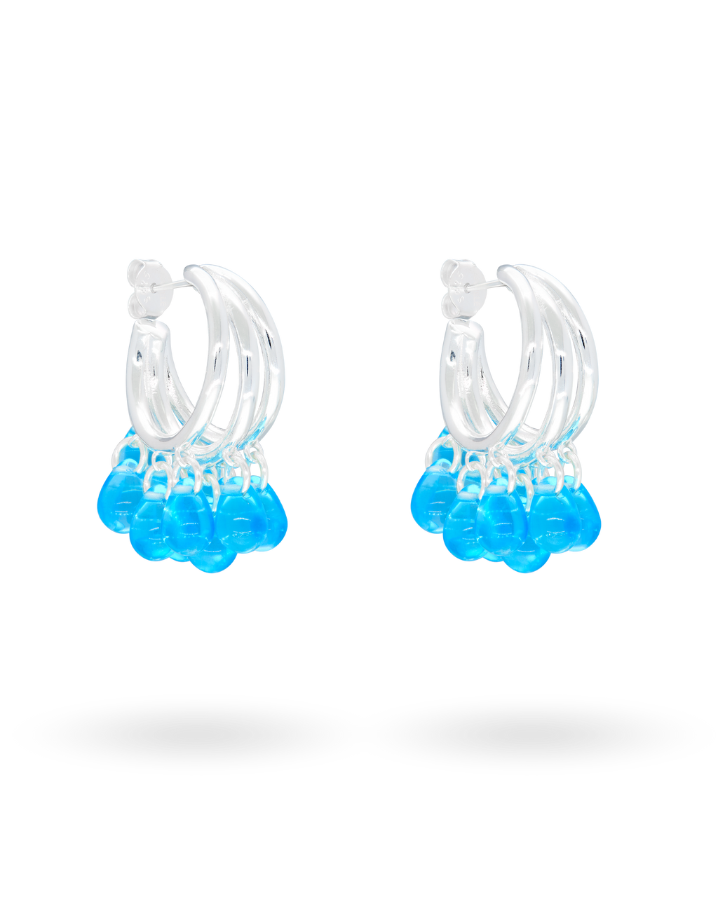 Mermaid Milkshake Earrings in Silver