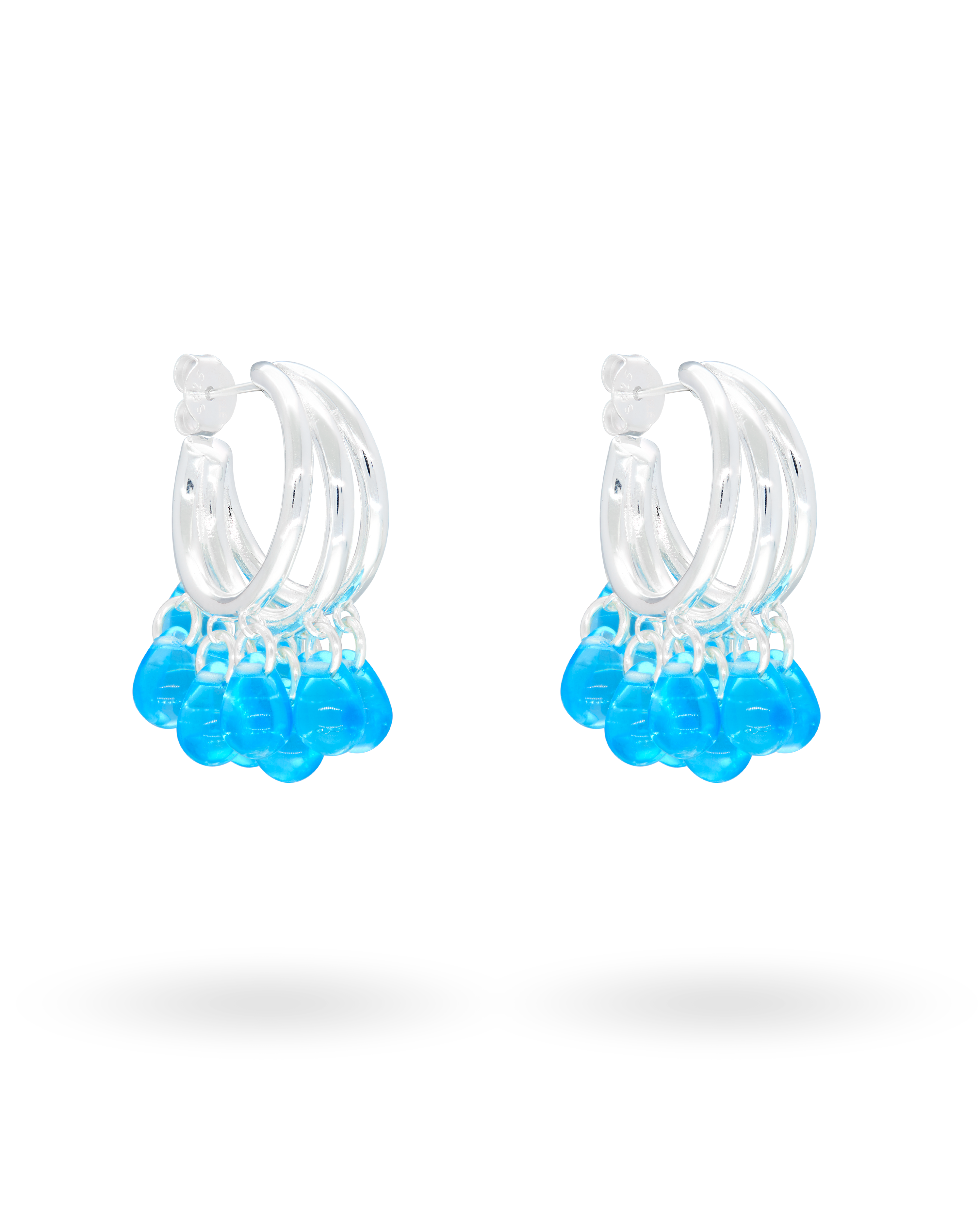 Mermaid Milkshake Earrings in Silver