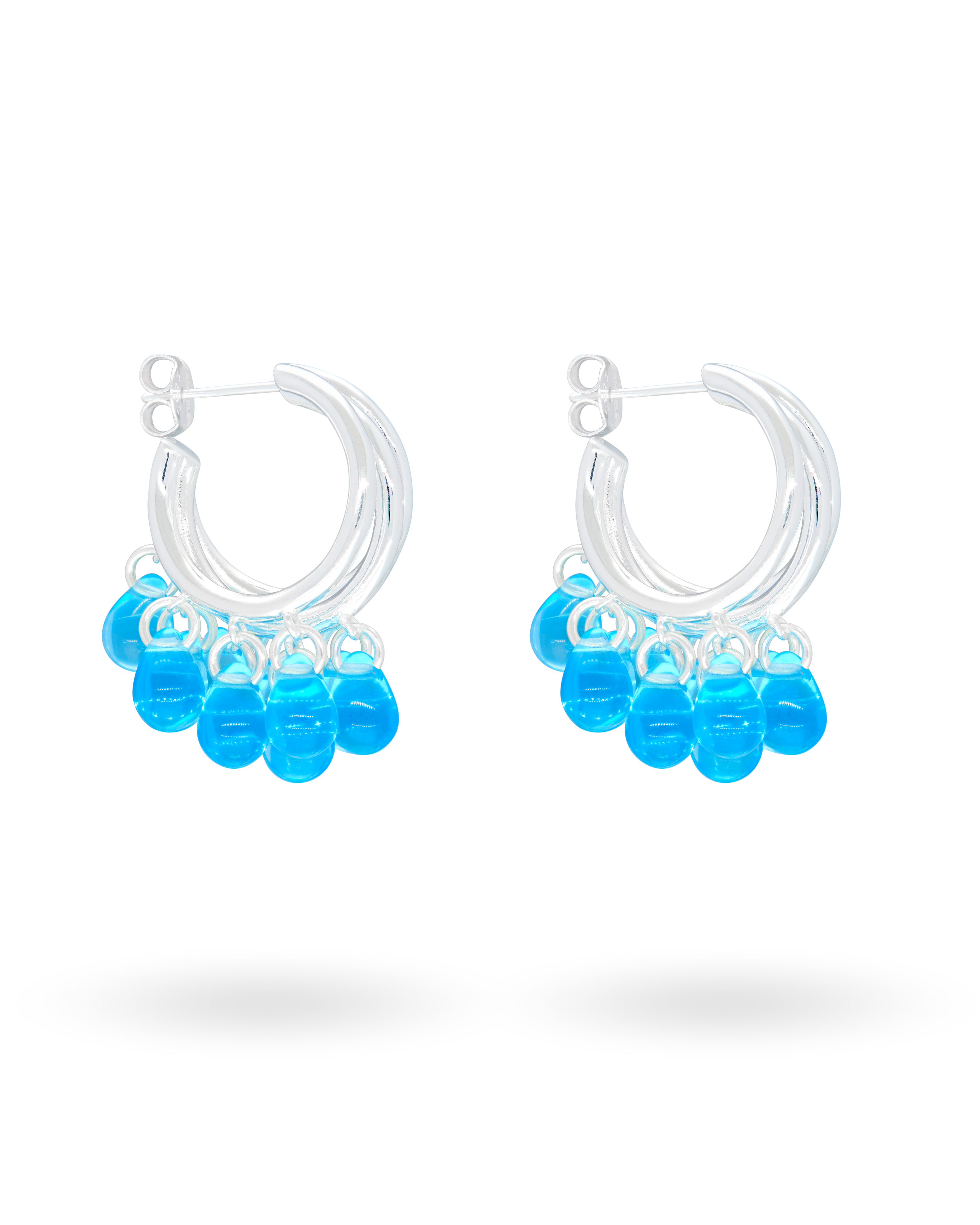 Mermaid Milkshake Earrings in Silver