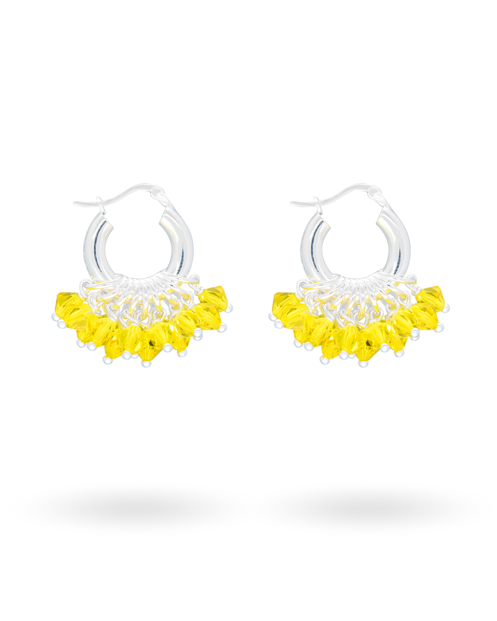 Mini Banoffee Pie Earrings in Silver