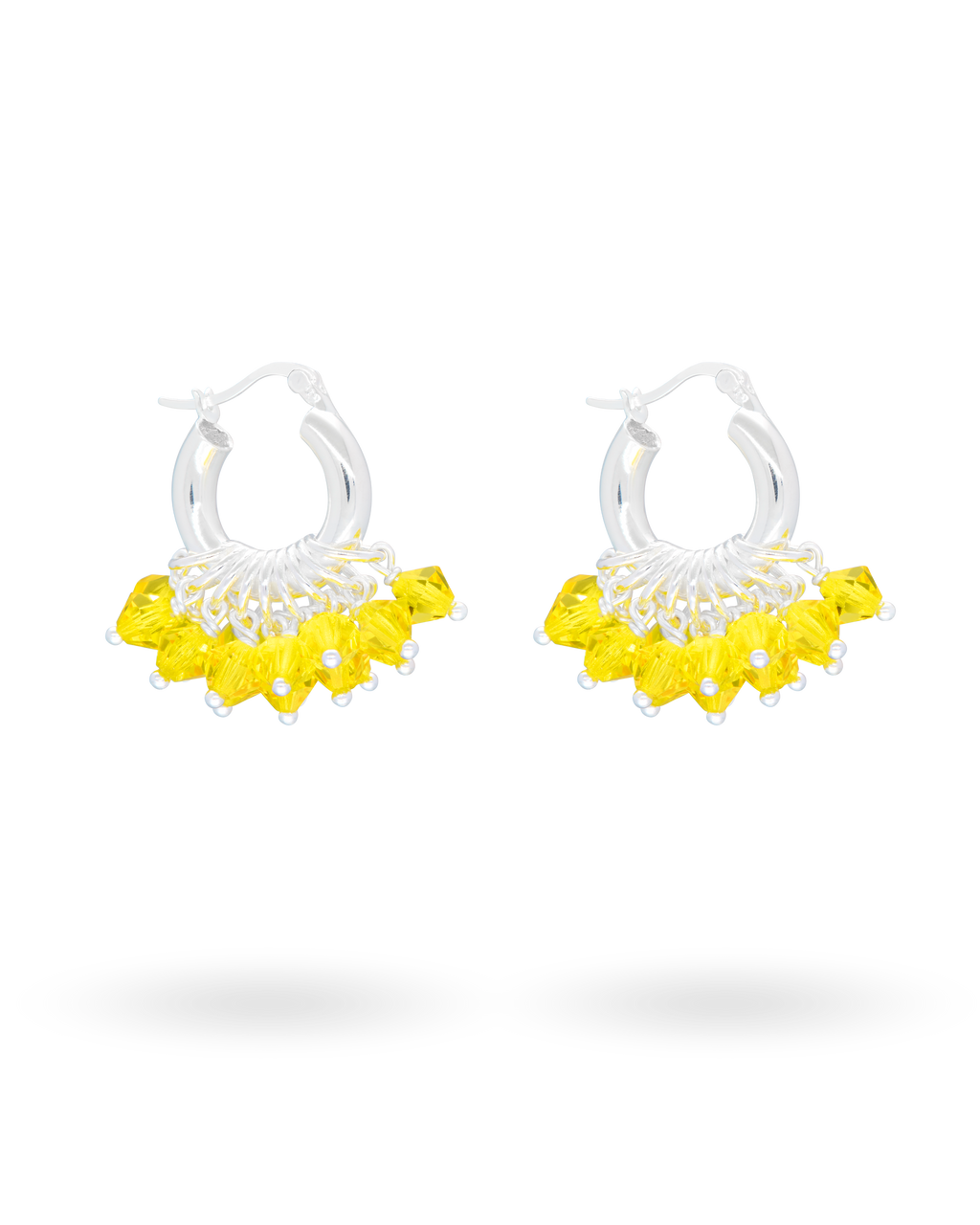 Mini Banoffee Pie Earrings in Silver