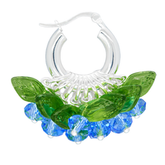 Mini Blueberry Fields Forever Earrings in Silver