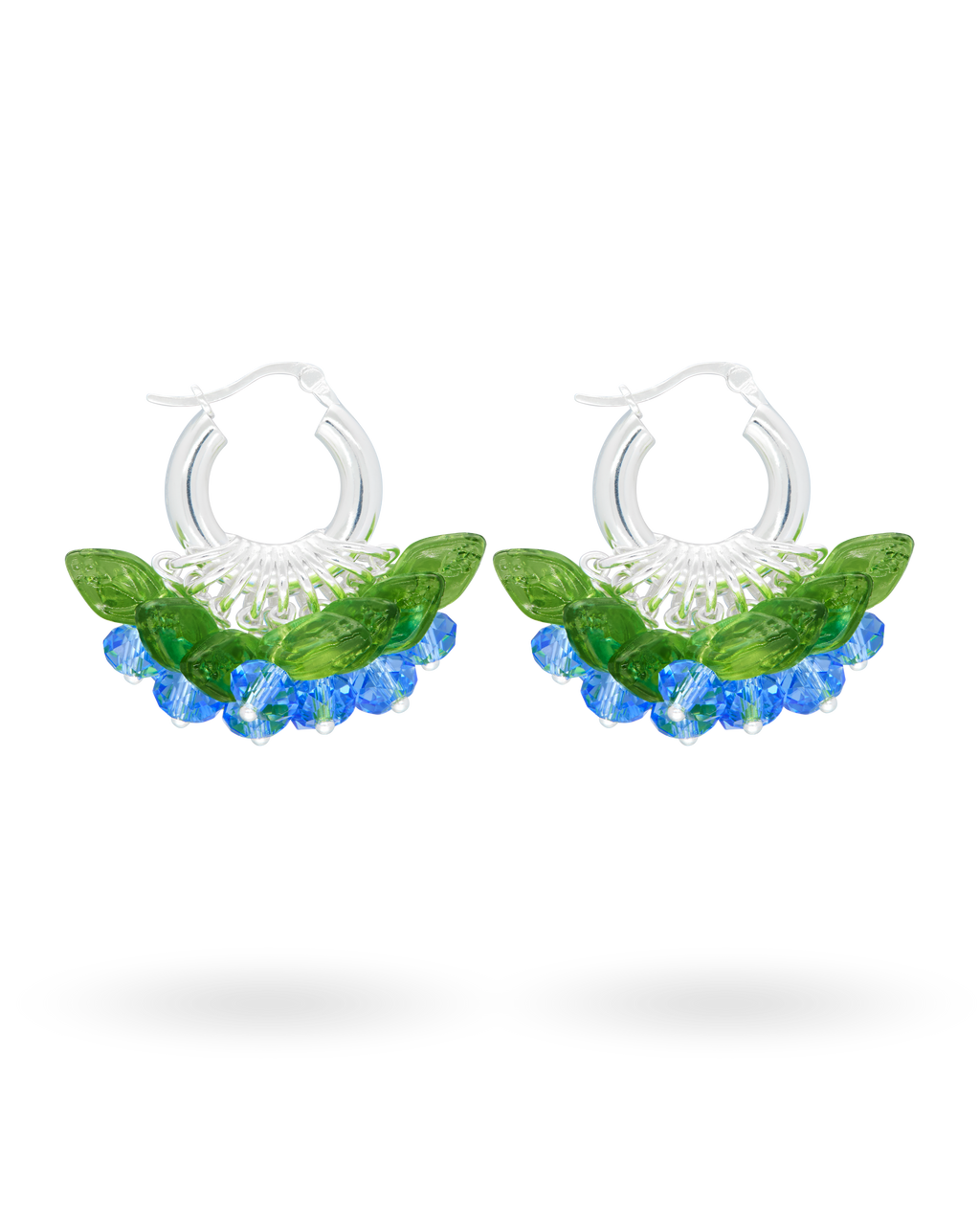 Mini Blueberry Fields Forever Earrings in Silver