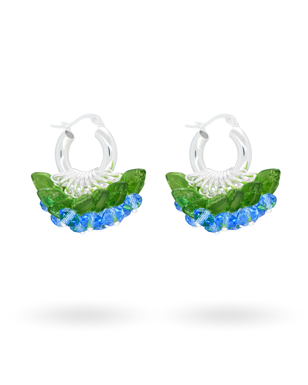 Mini Blueberry Fields Forever Earrings in Silver