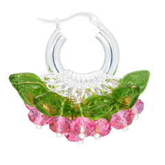 Mini Rose Fields Forever Earrings in Silver