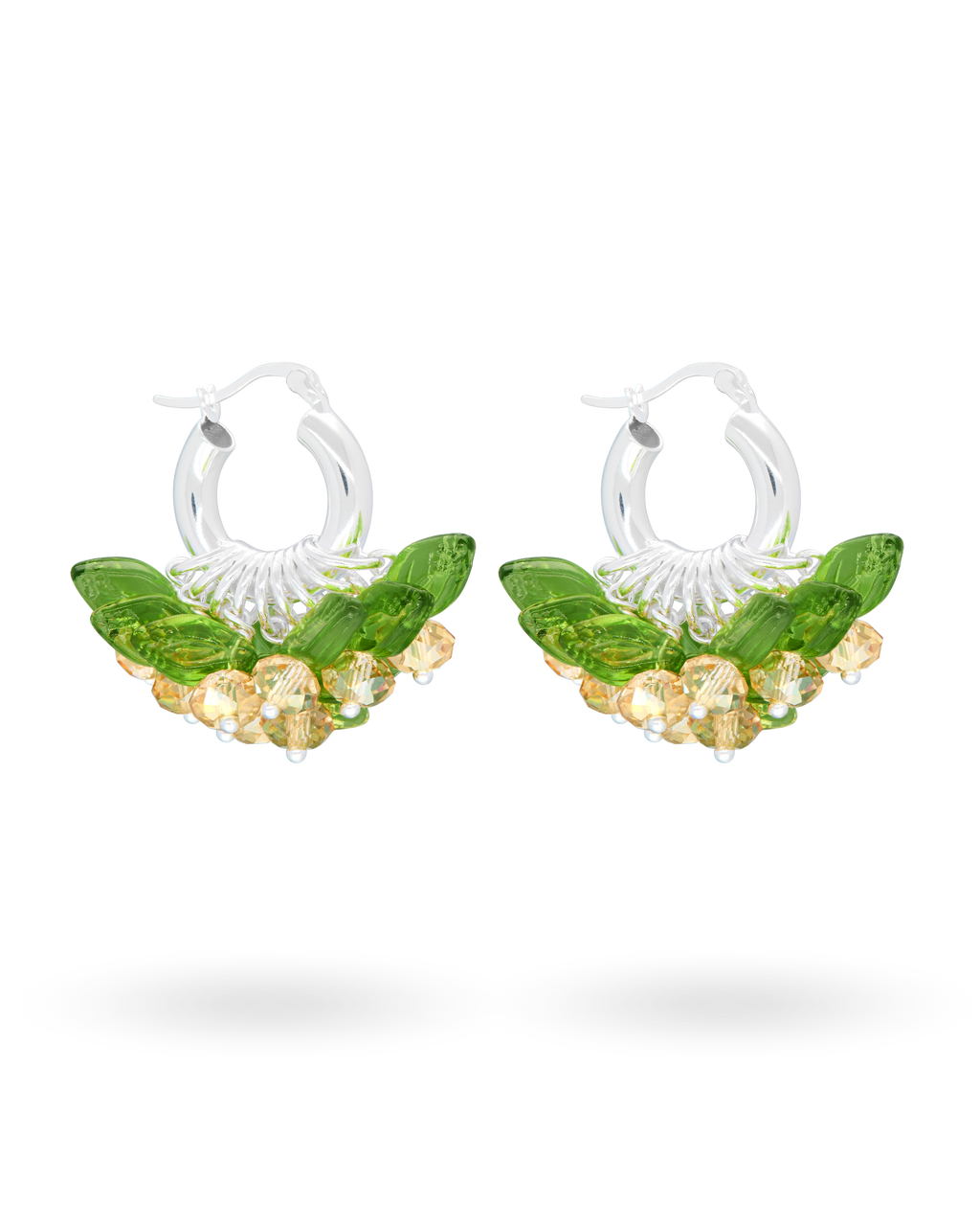 Mini Vanilla Fields Forever Earrings in Silver