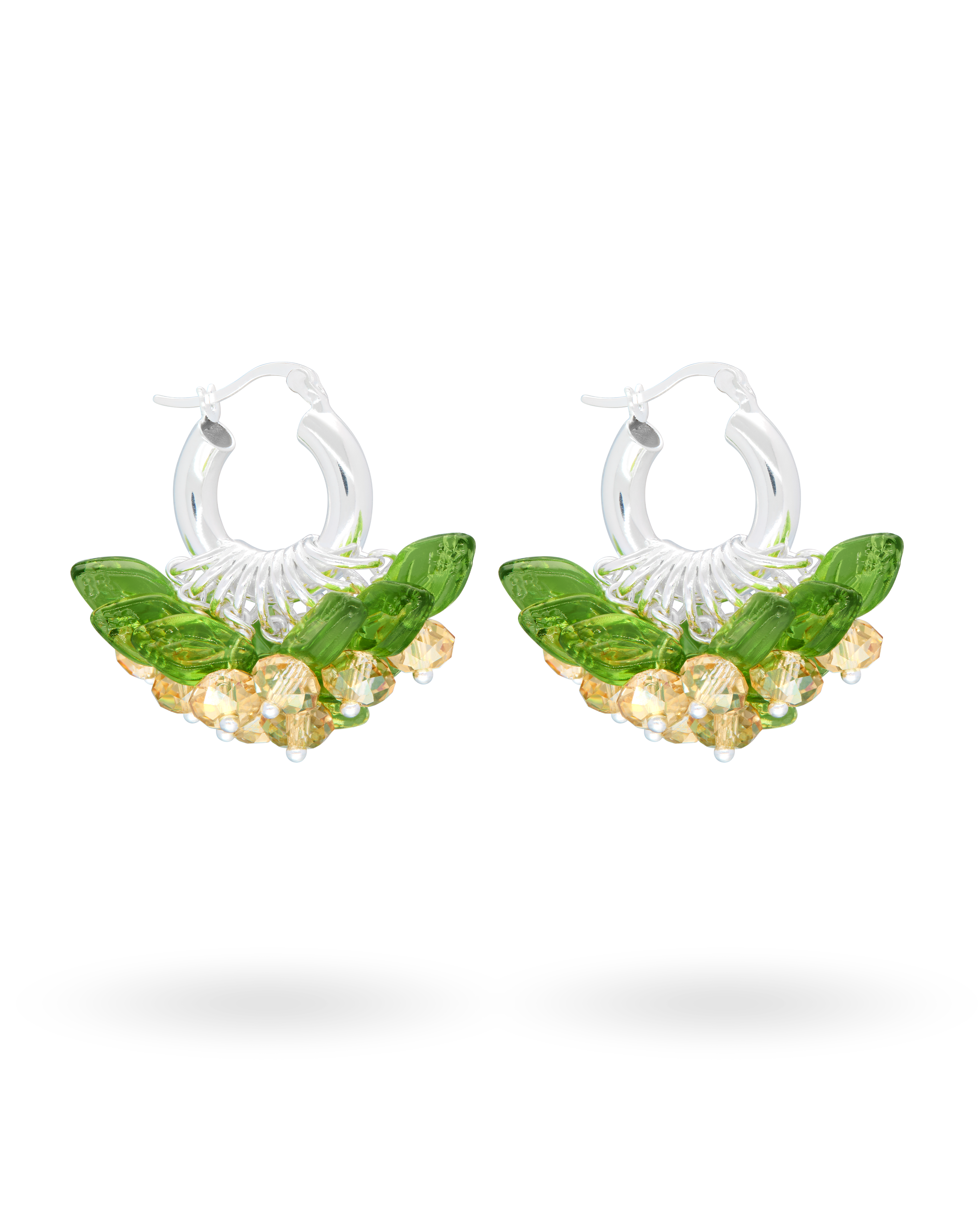 Mini Vanilla Fields Forever Earrings in Silver