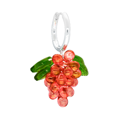 Raspberry Jelly Earrings in Silver