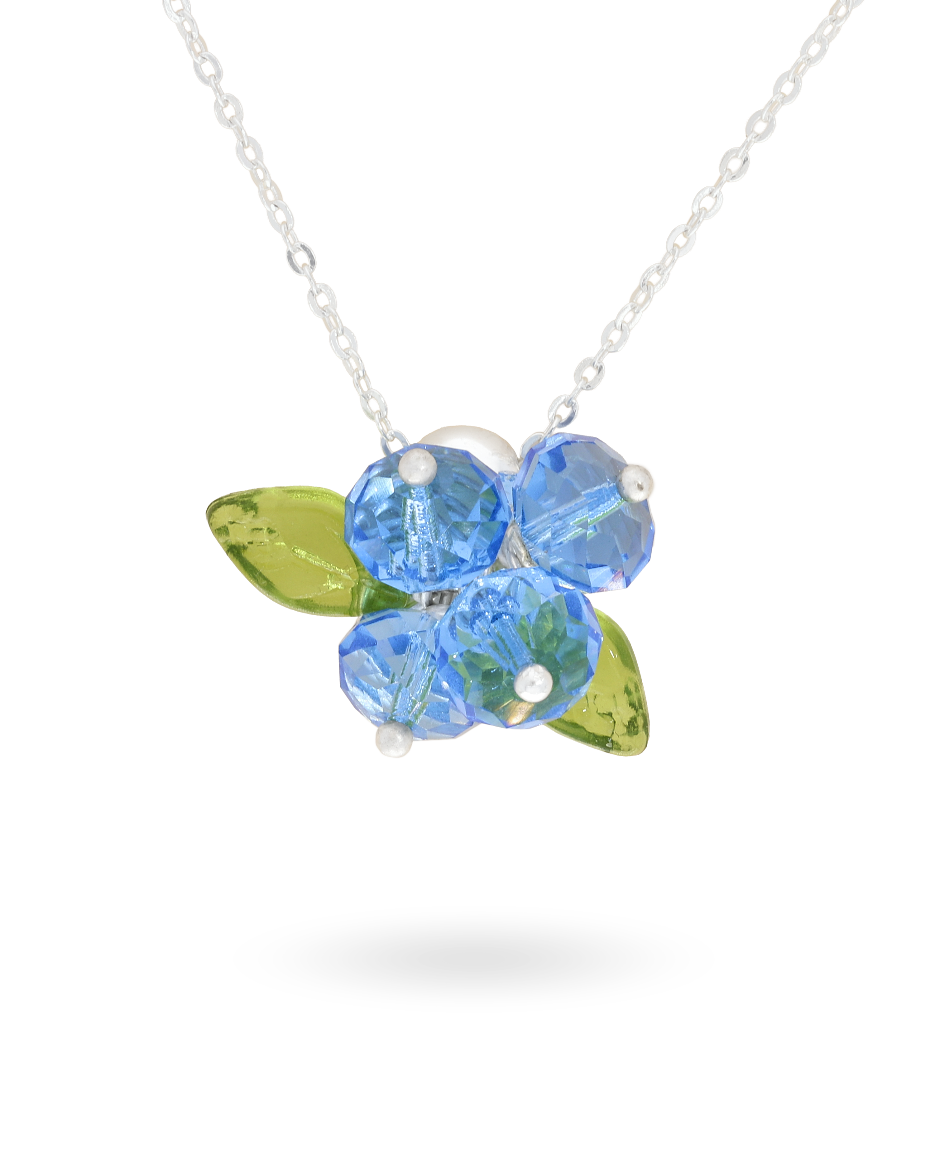 Blueberry Romance Necklace in Silver