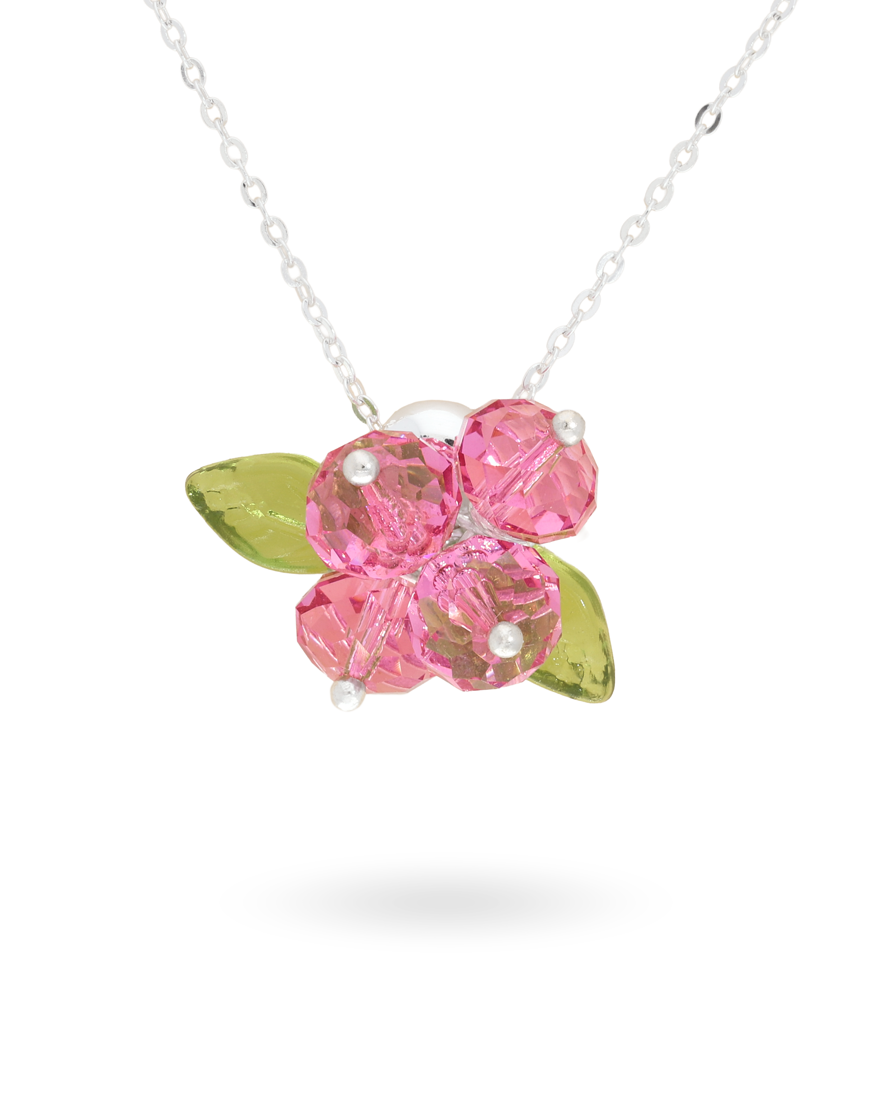 Rose Romance Necklace in Silver