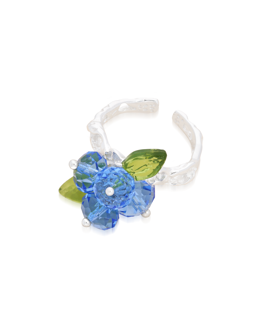 Blueberry Romance Ring in Silver