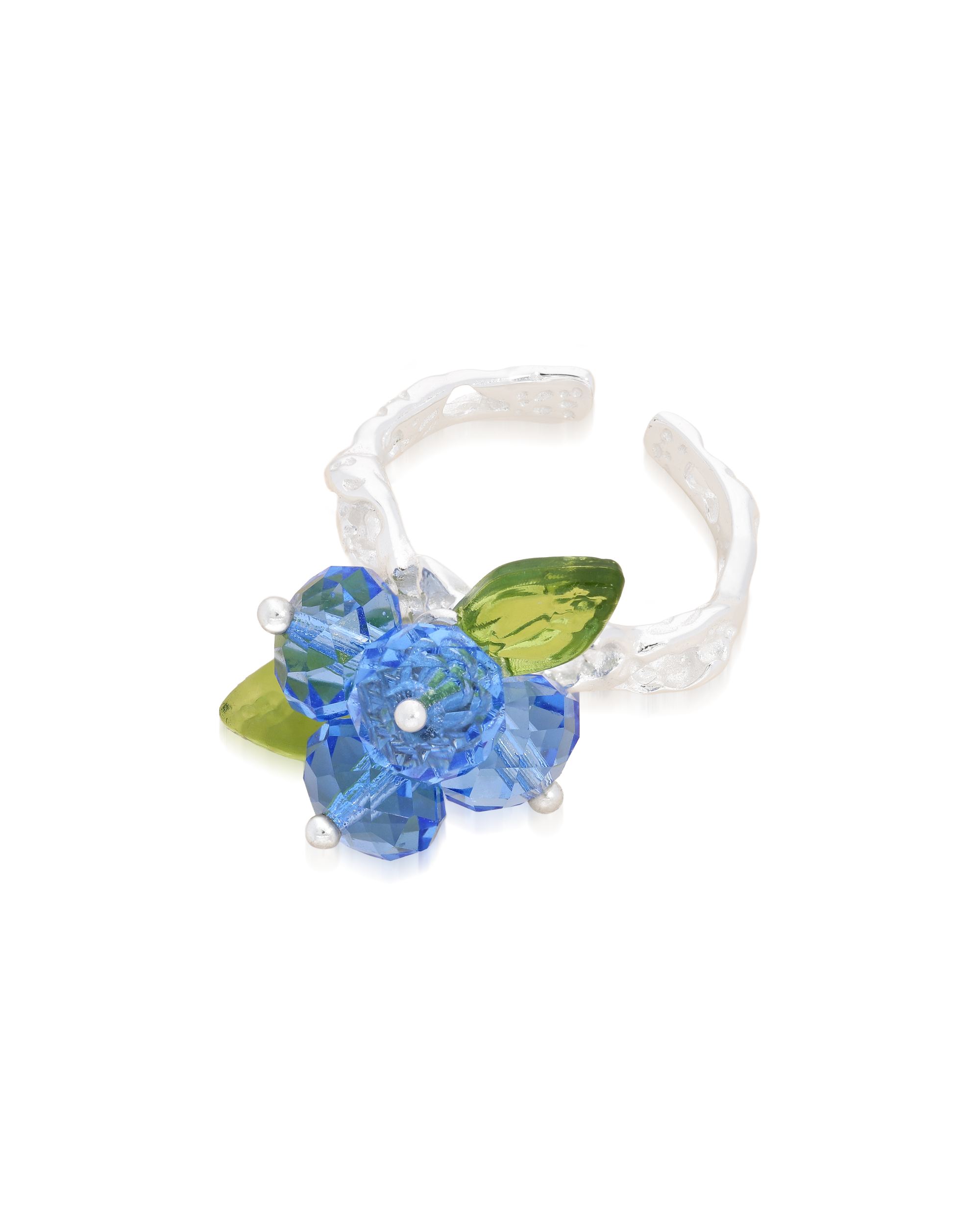 Blueberry Romance Ring in Silver