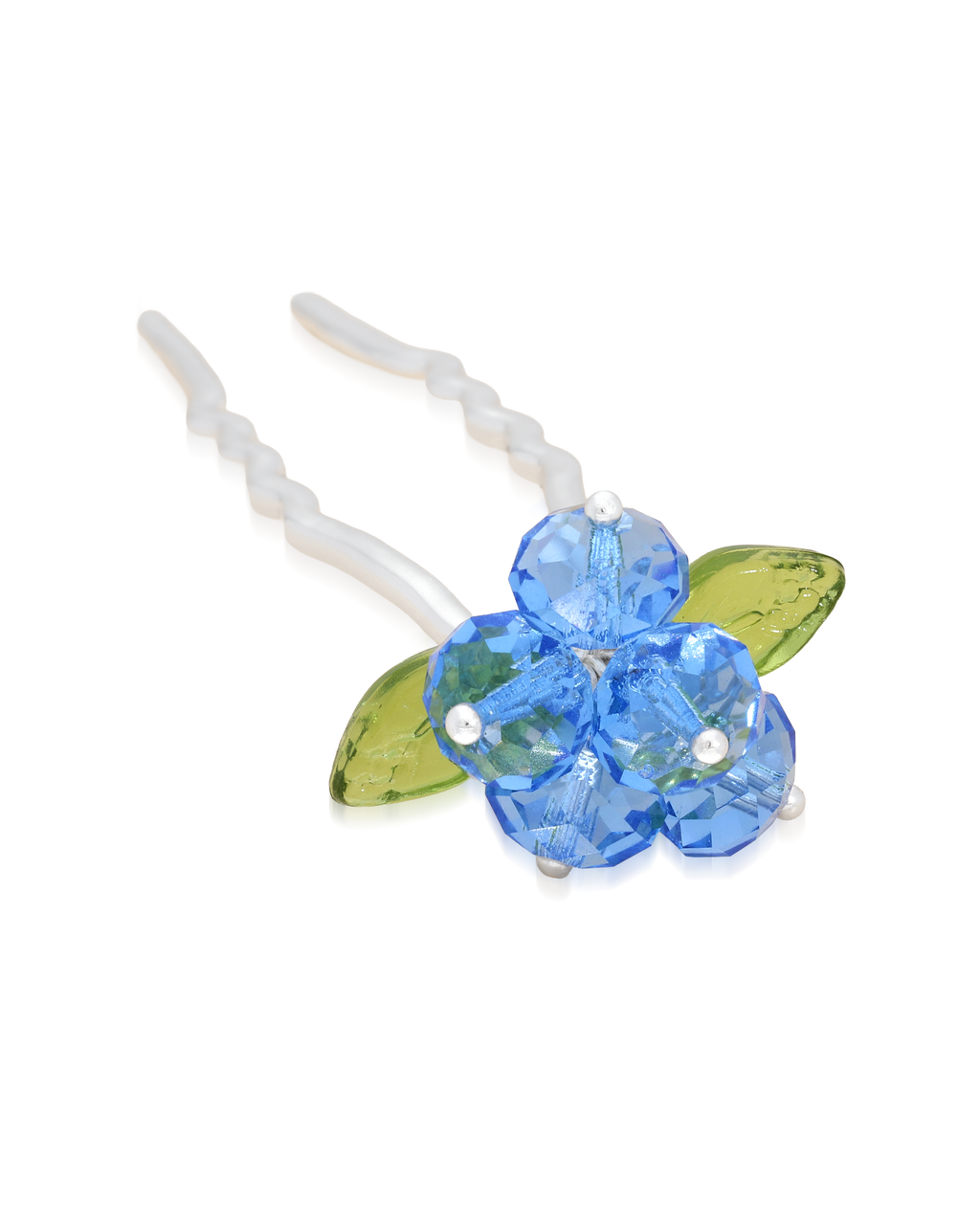 Blueberry Romance Hair Pin in Silver