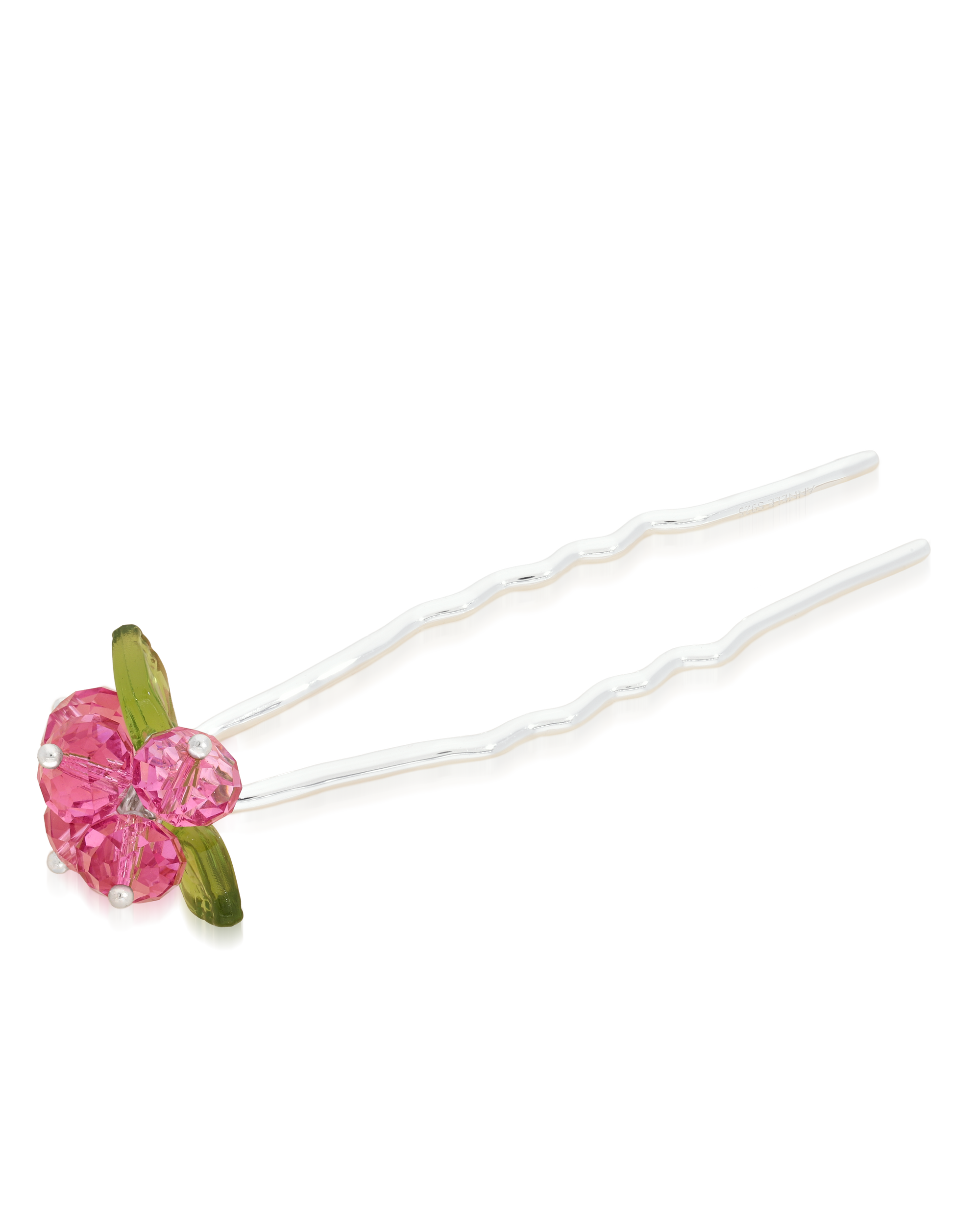 Rose Romance Hair Pin in Silver