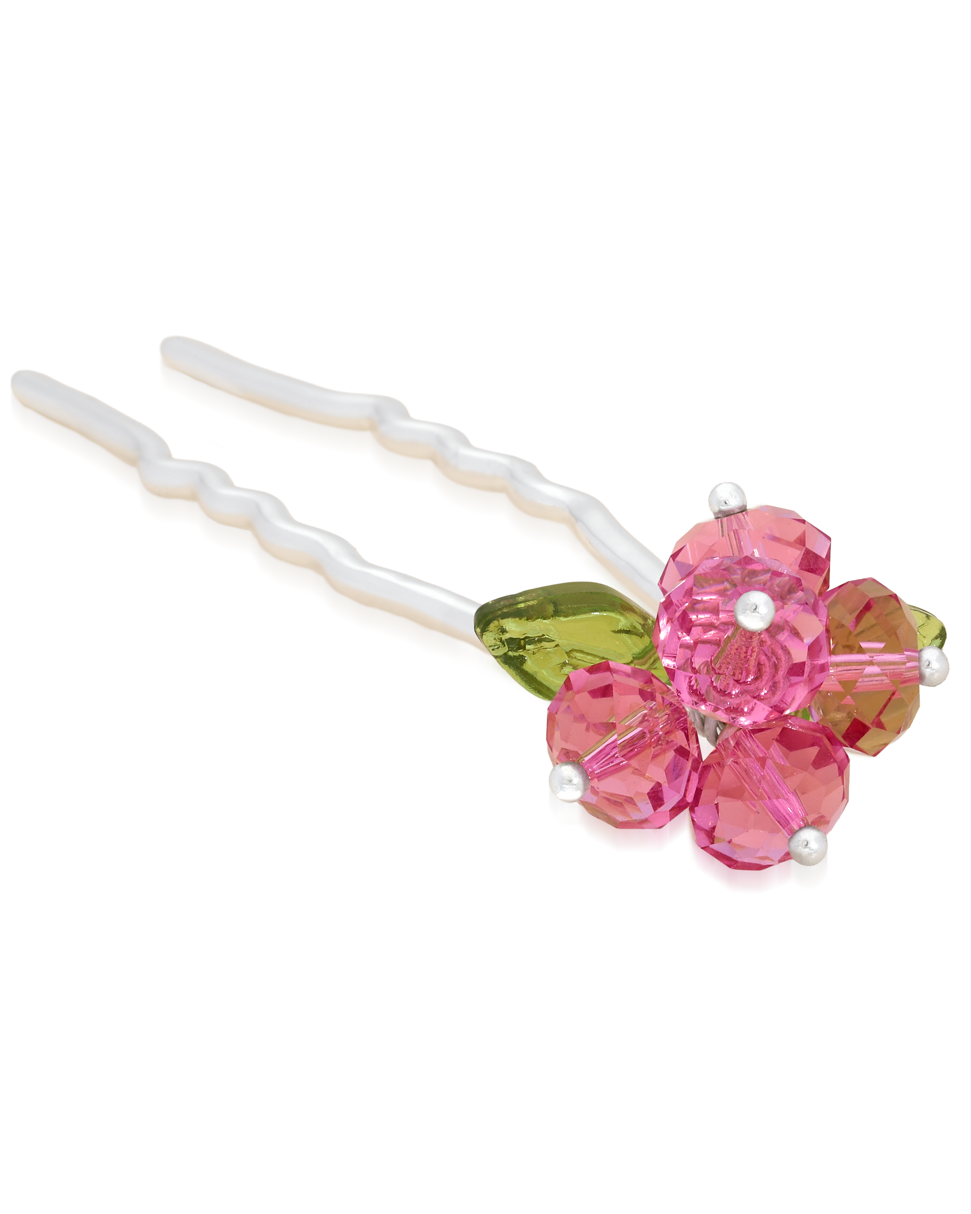 Rose Romance Hair Pin in Silver