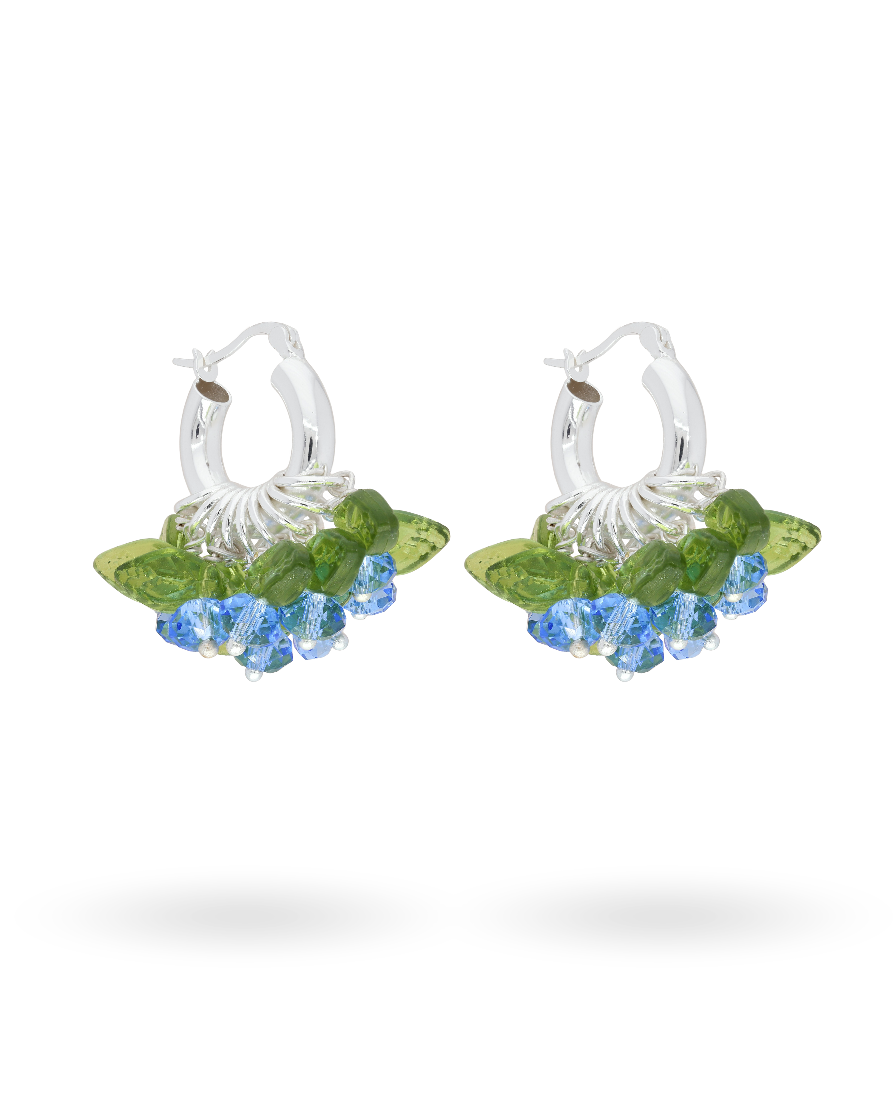 Mini Blueberry Fields Forever Earrings in Silver