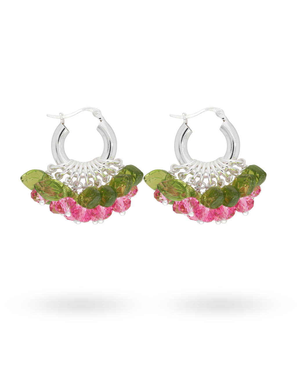 Mini Rose Fields Forever Earrings in Silver