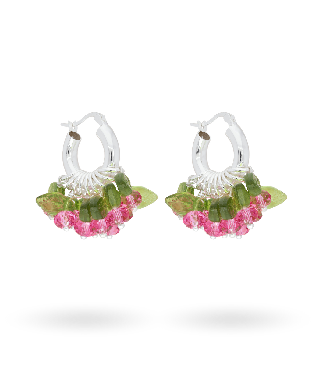 Mini Rose Fields Forever Earrings in Silver