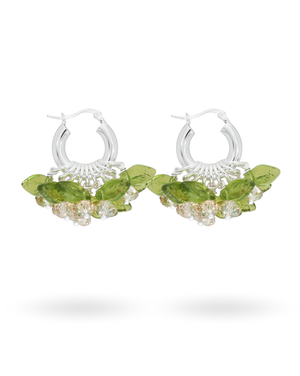 Mini Vanilla Fields Forever Earrings in Silver