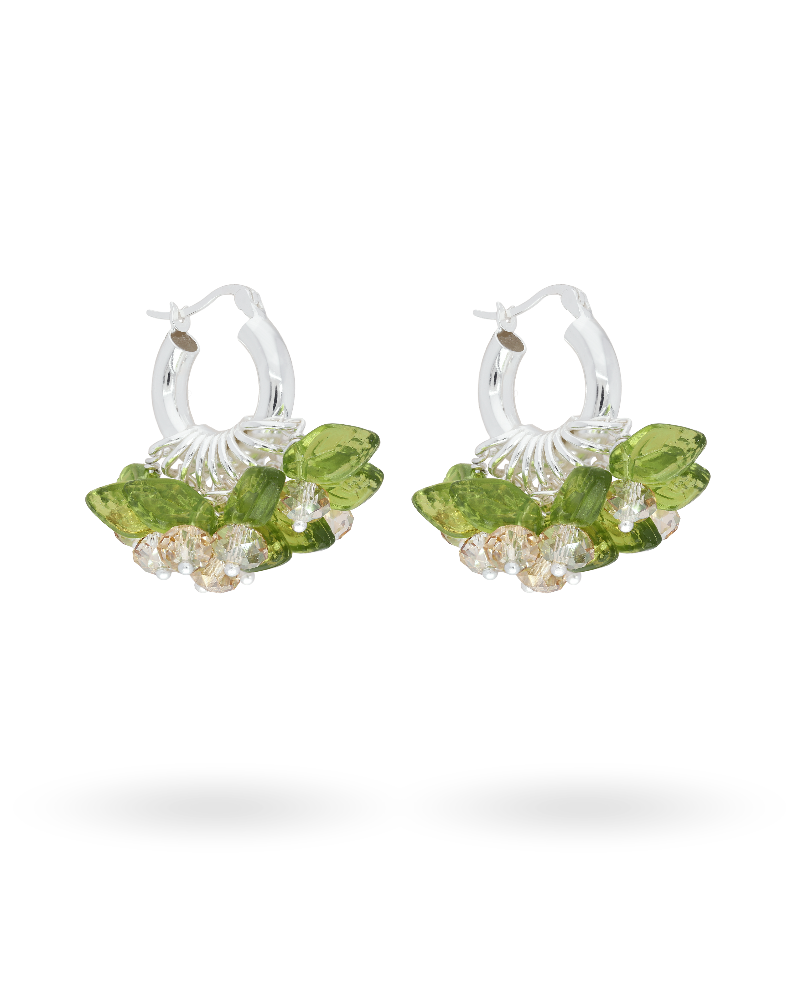 Mini Vanilla Fields Forever Earrings in Silver