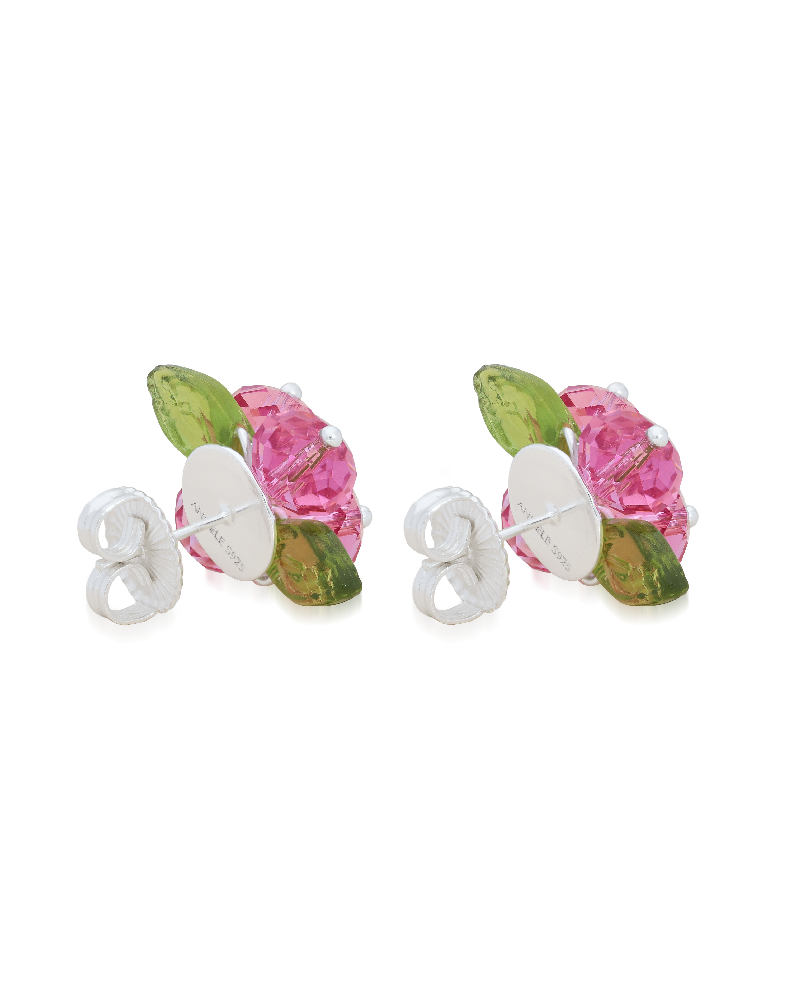 Rose Romance Earrings in Silver