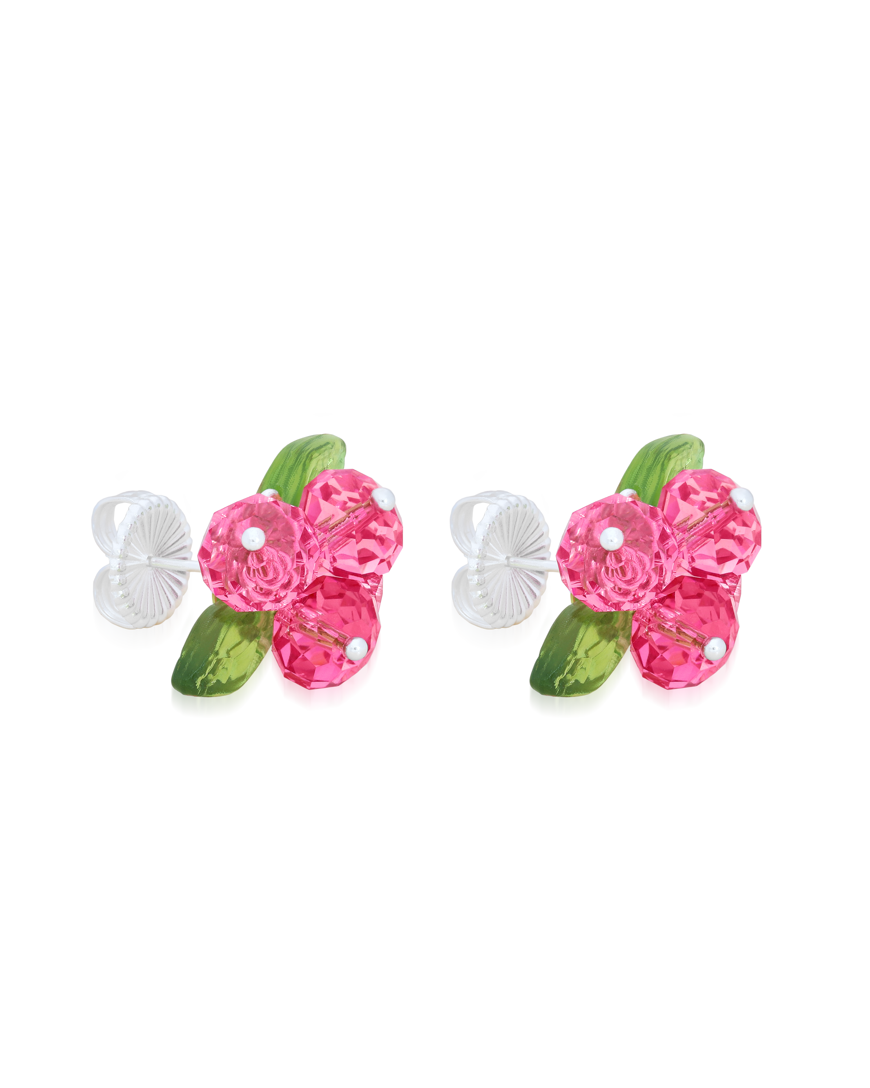 Rose Romance Earrings in Silver