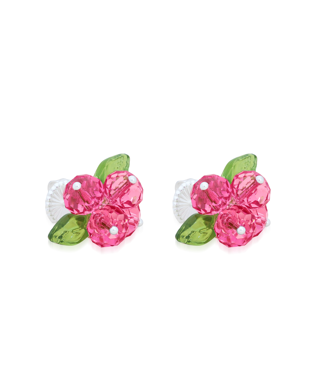 Rose Romance Earrings in Silver