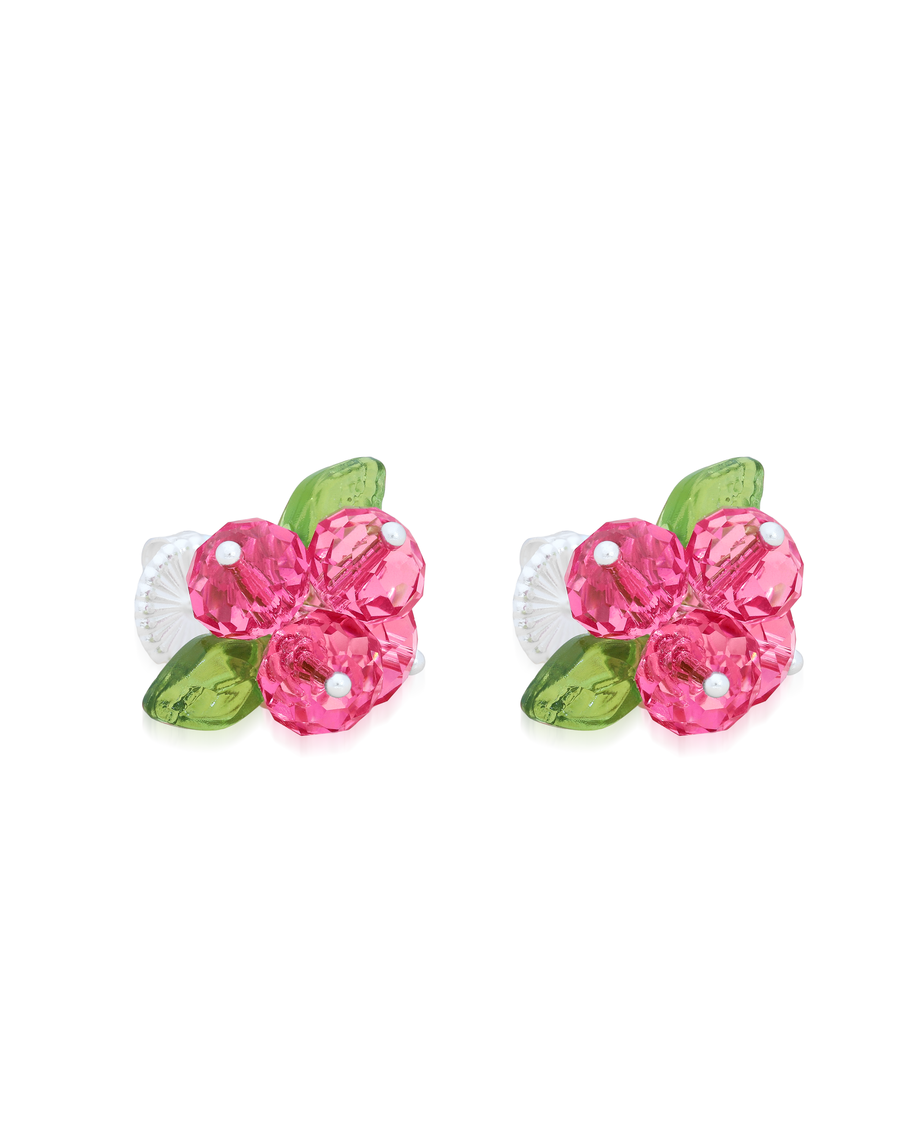 Rose Romance Earrings in Silver