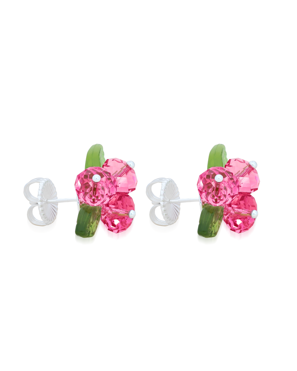 Rose Romance Earrings in Silver
