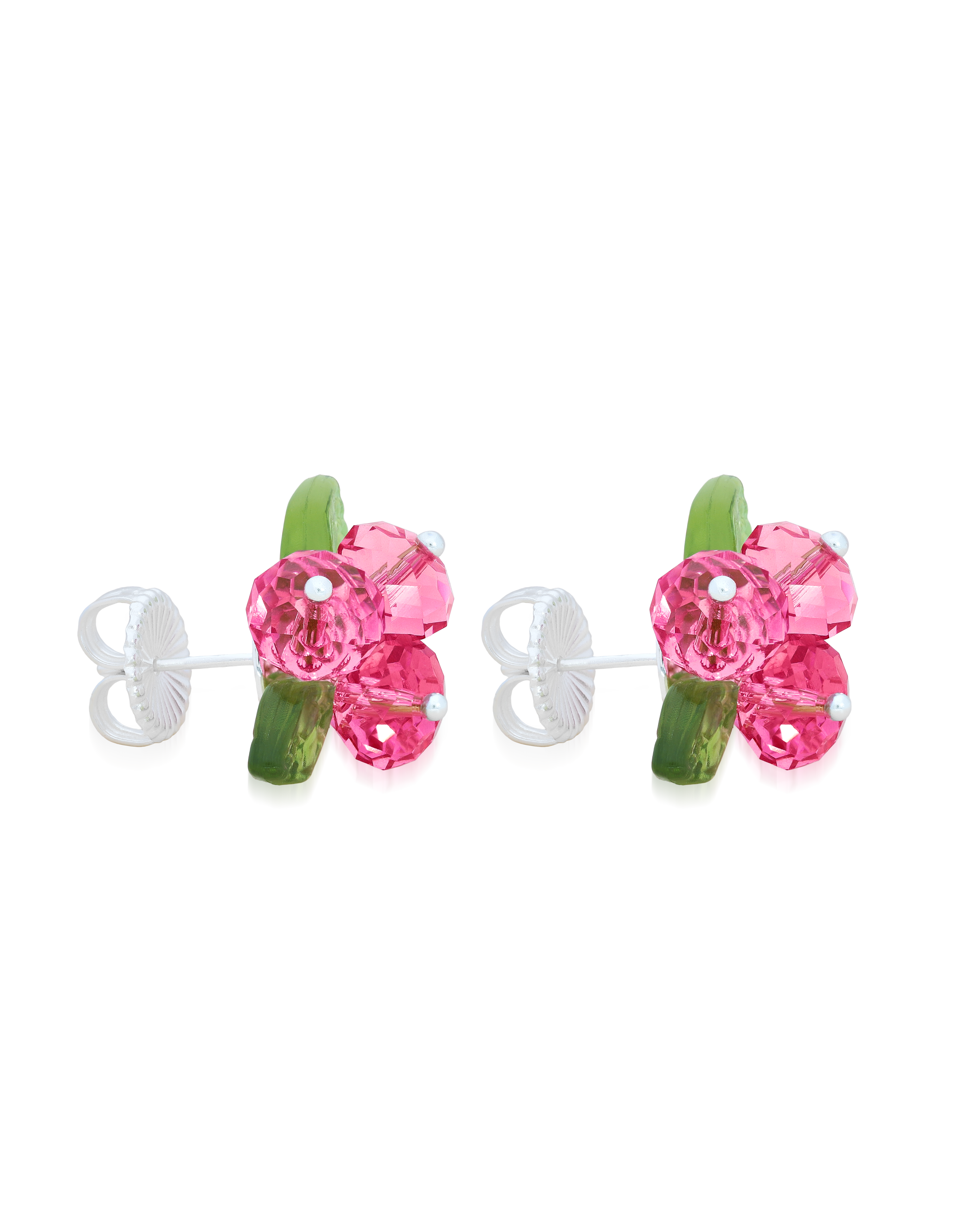 Rose Romance Earrings in Silver